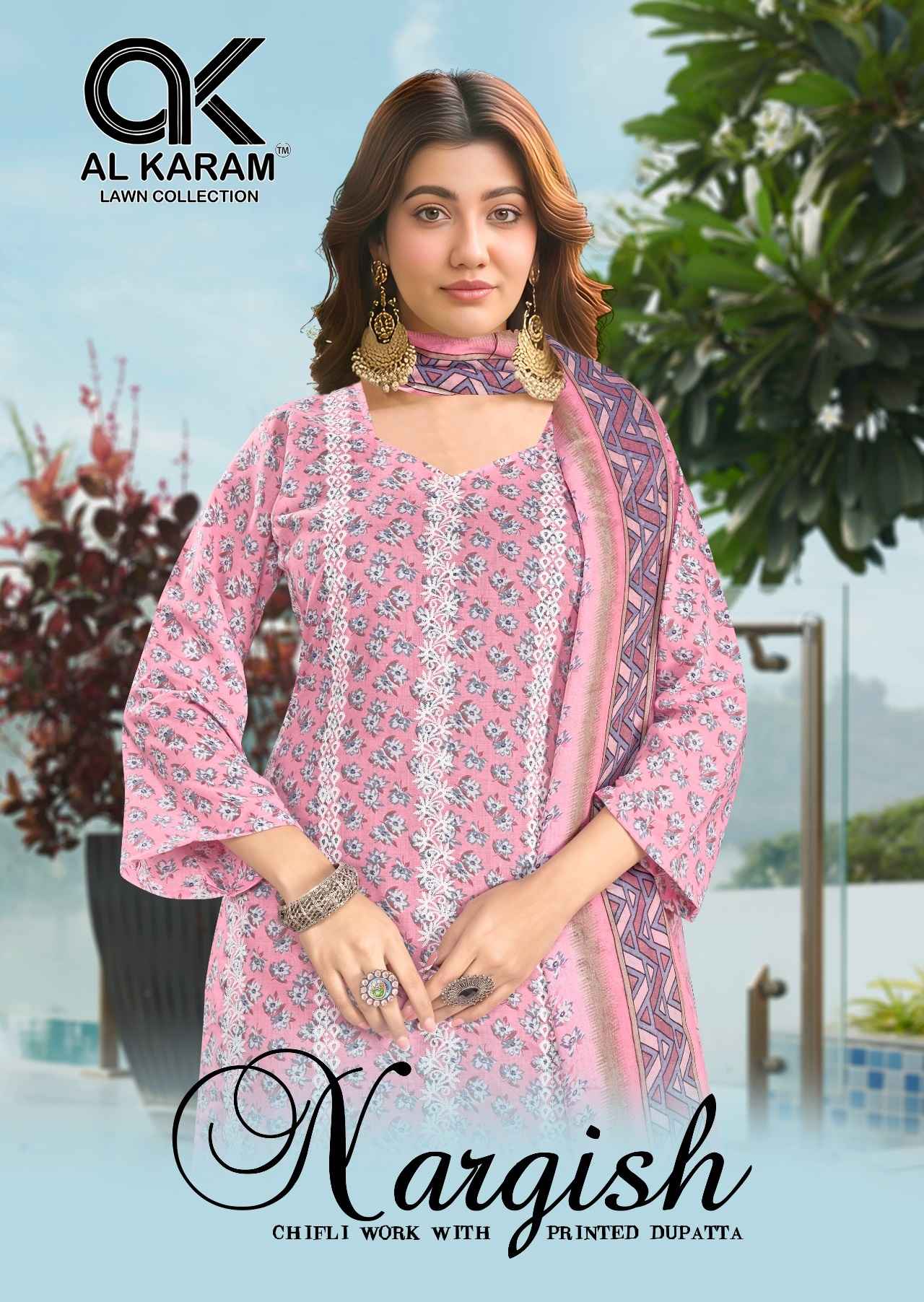Al Karam Nargis Cotton Dress Material 4 pcs Catalogue