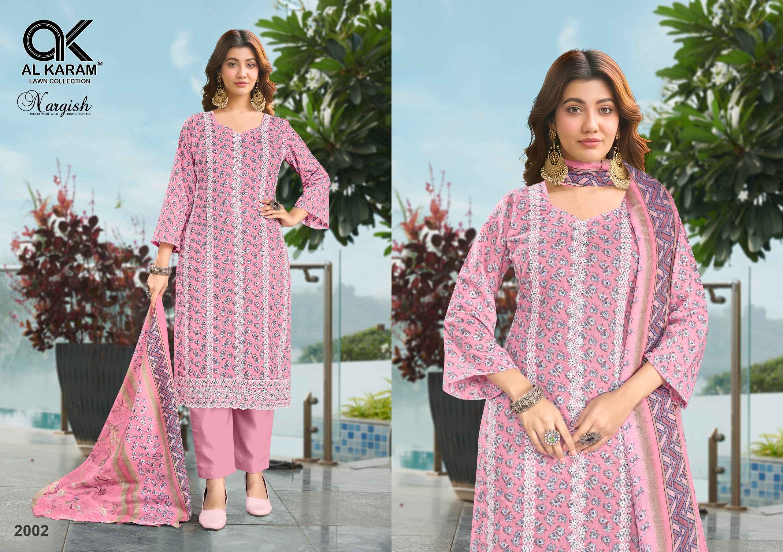 Al Karam Nargis Cotton Dress Material 4 pcs Catalogue