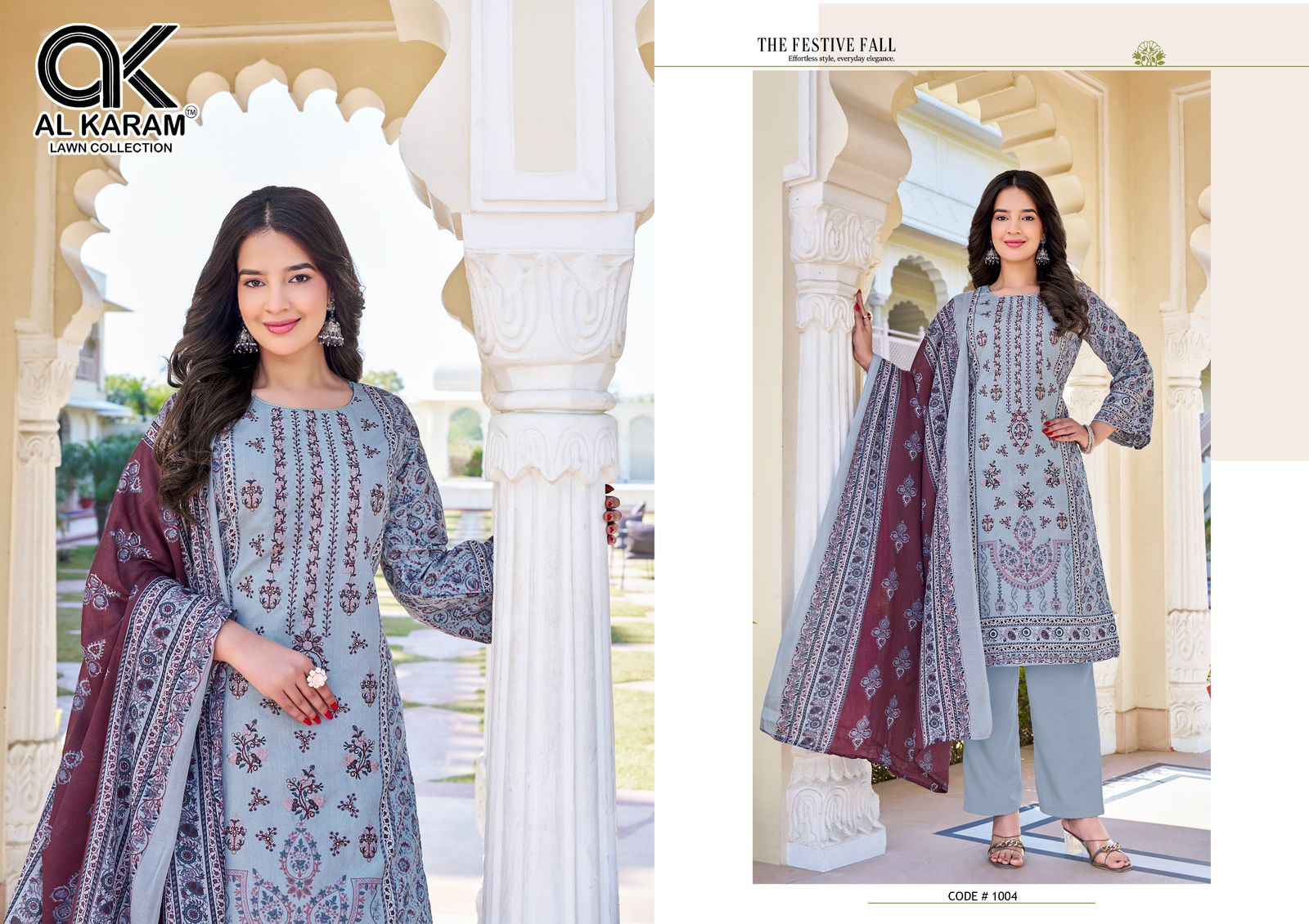 Al Karam Shezlin Reyon cotton Dress Material 6 pcs Catalogue