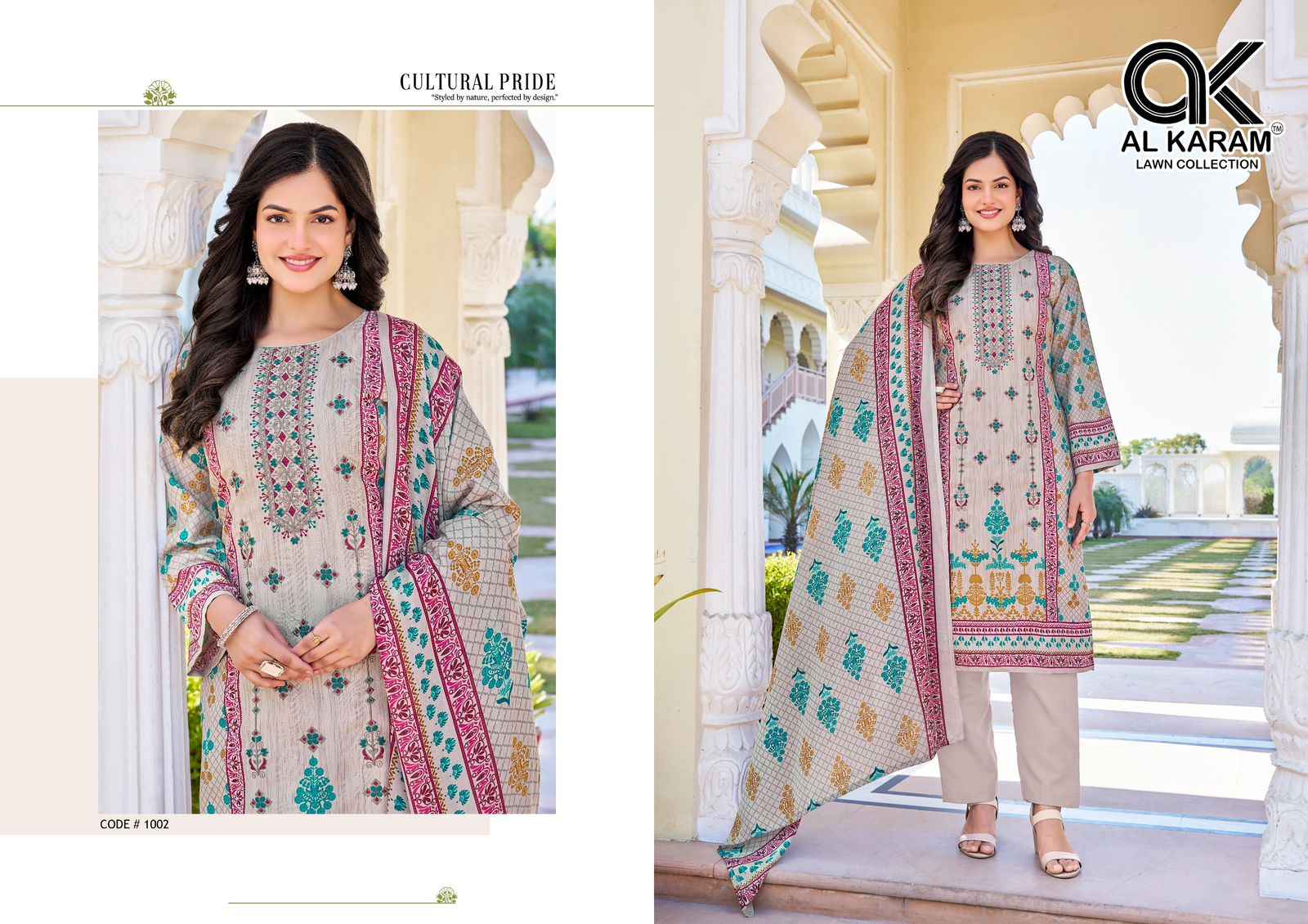 Al Karam Shezlin Reyon cotton Dress Material 6 pcs Catalogue