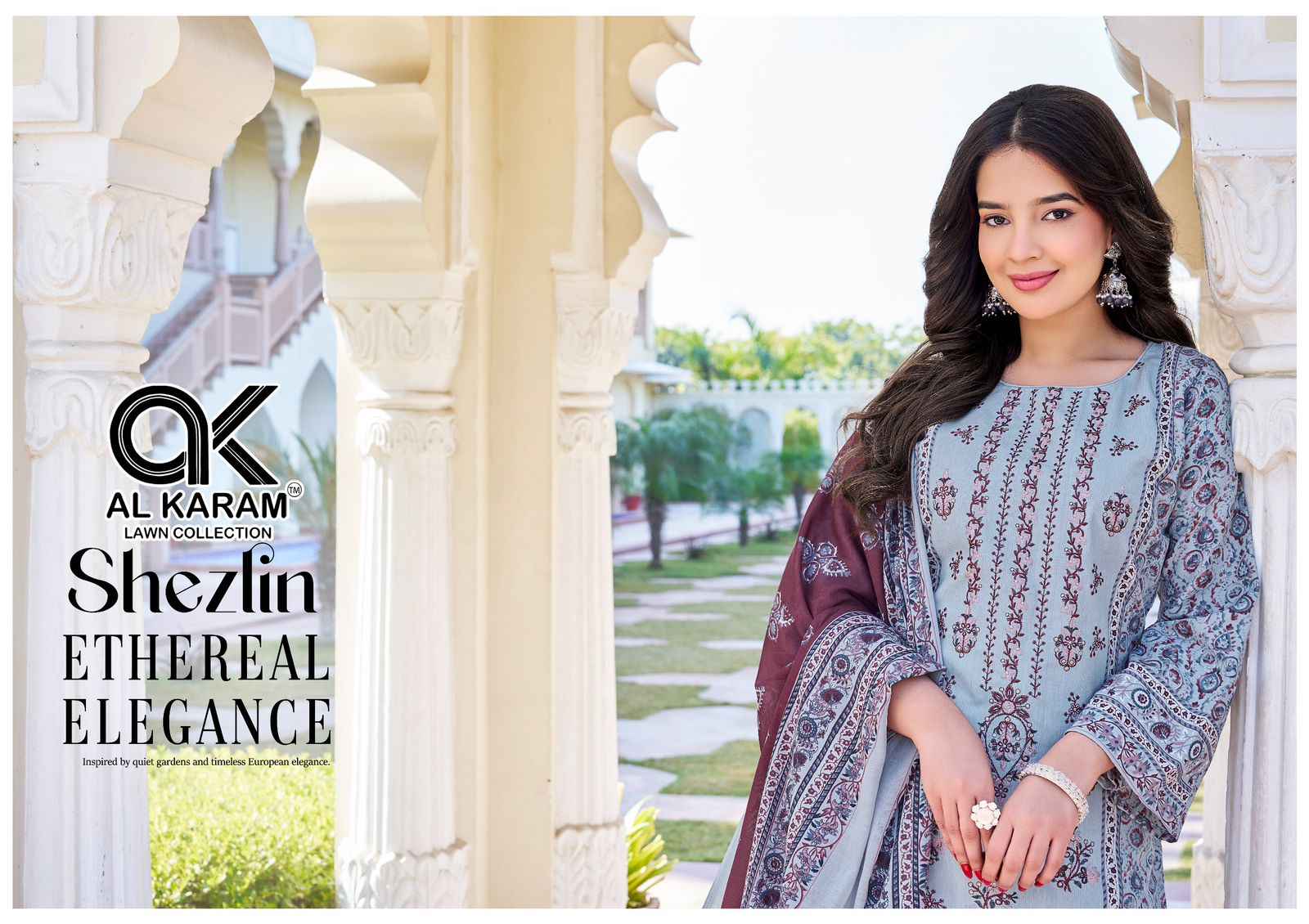 Al Karam Shezlin Reyon cotton Dress Material 6 pcs Catalogue