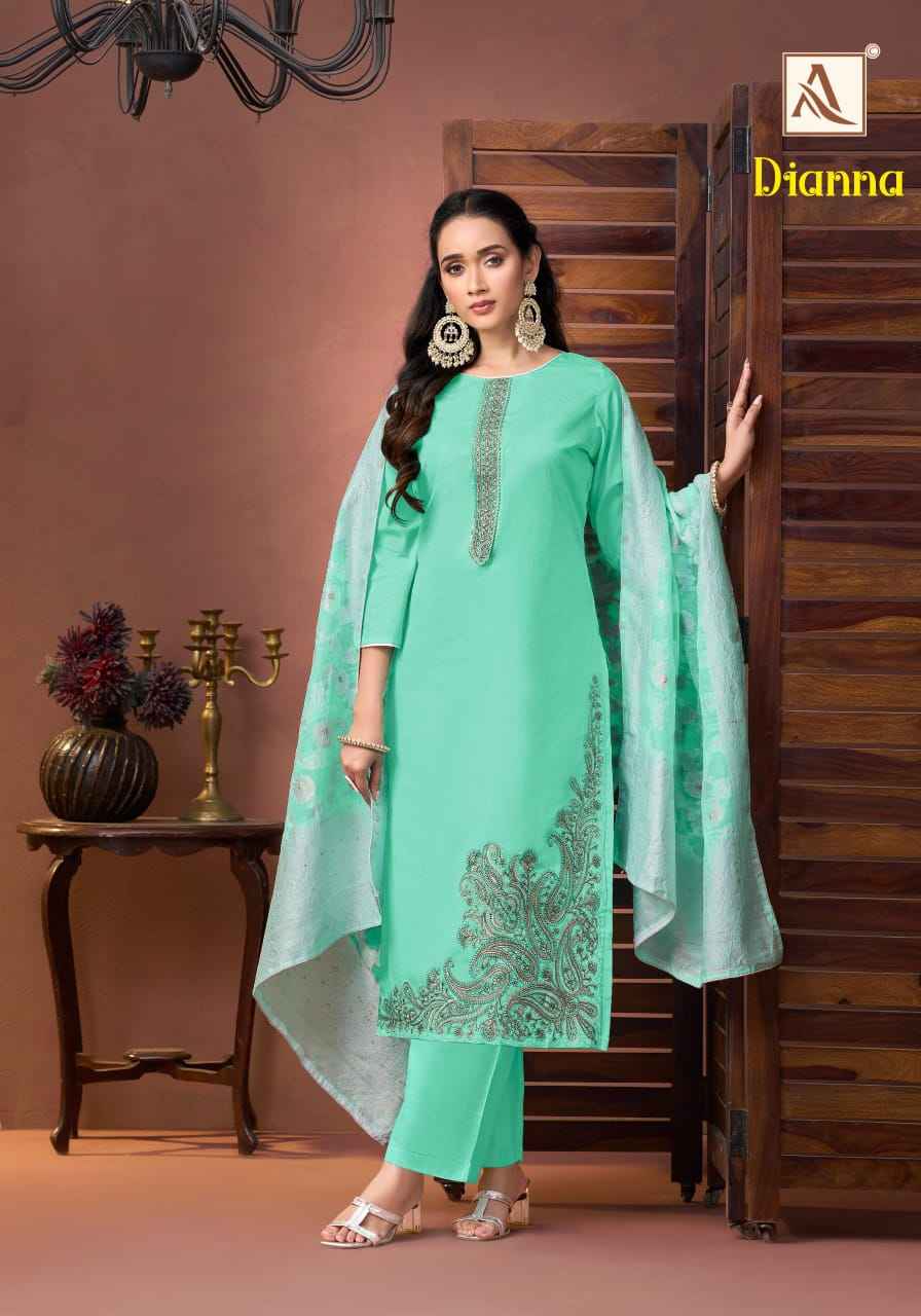 Alok Dianna Zam Dress Material 6 pcs Catalogue