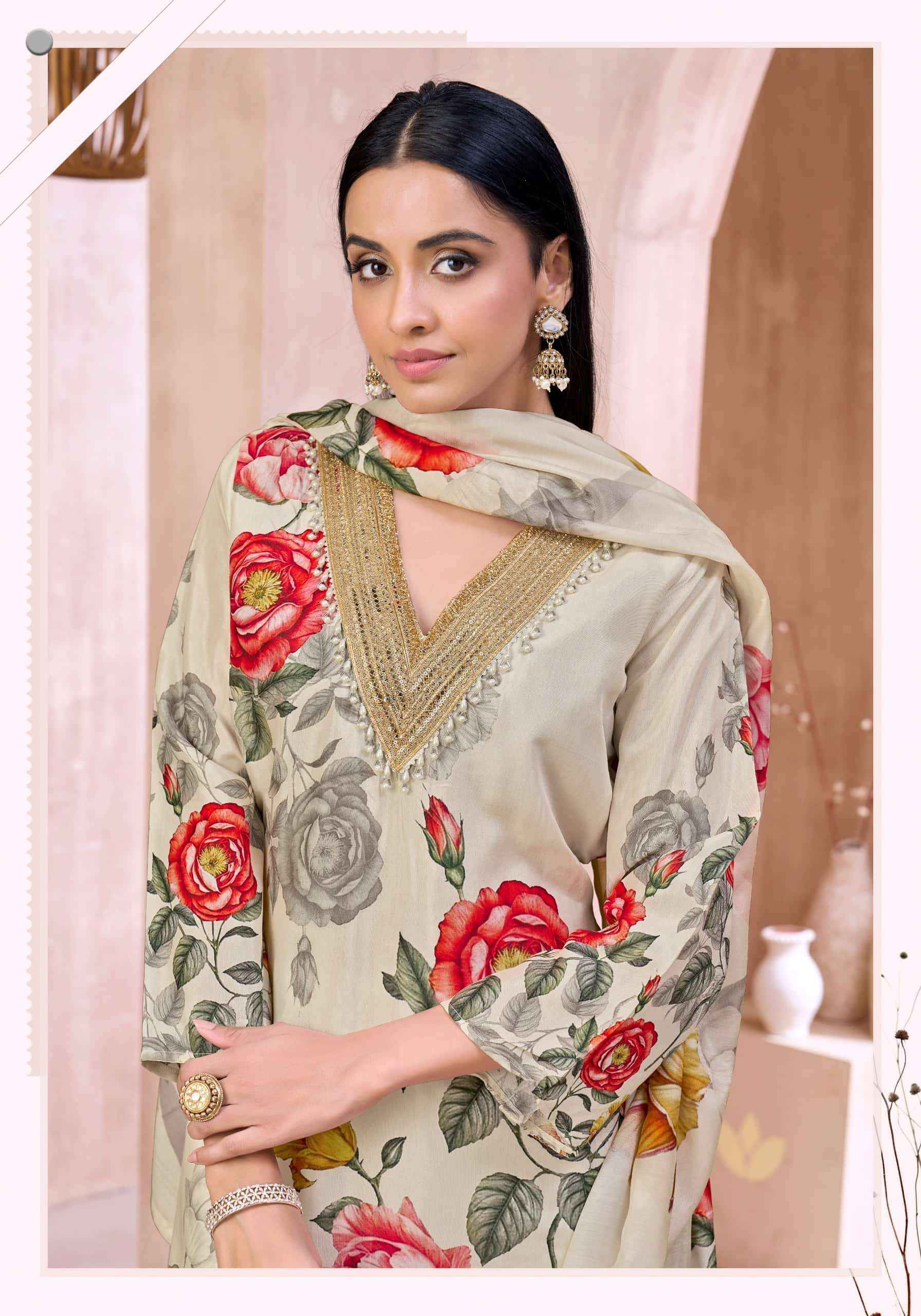 Alok Kitty Viscose Maslin Dress Material 8 pcs Catalogue