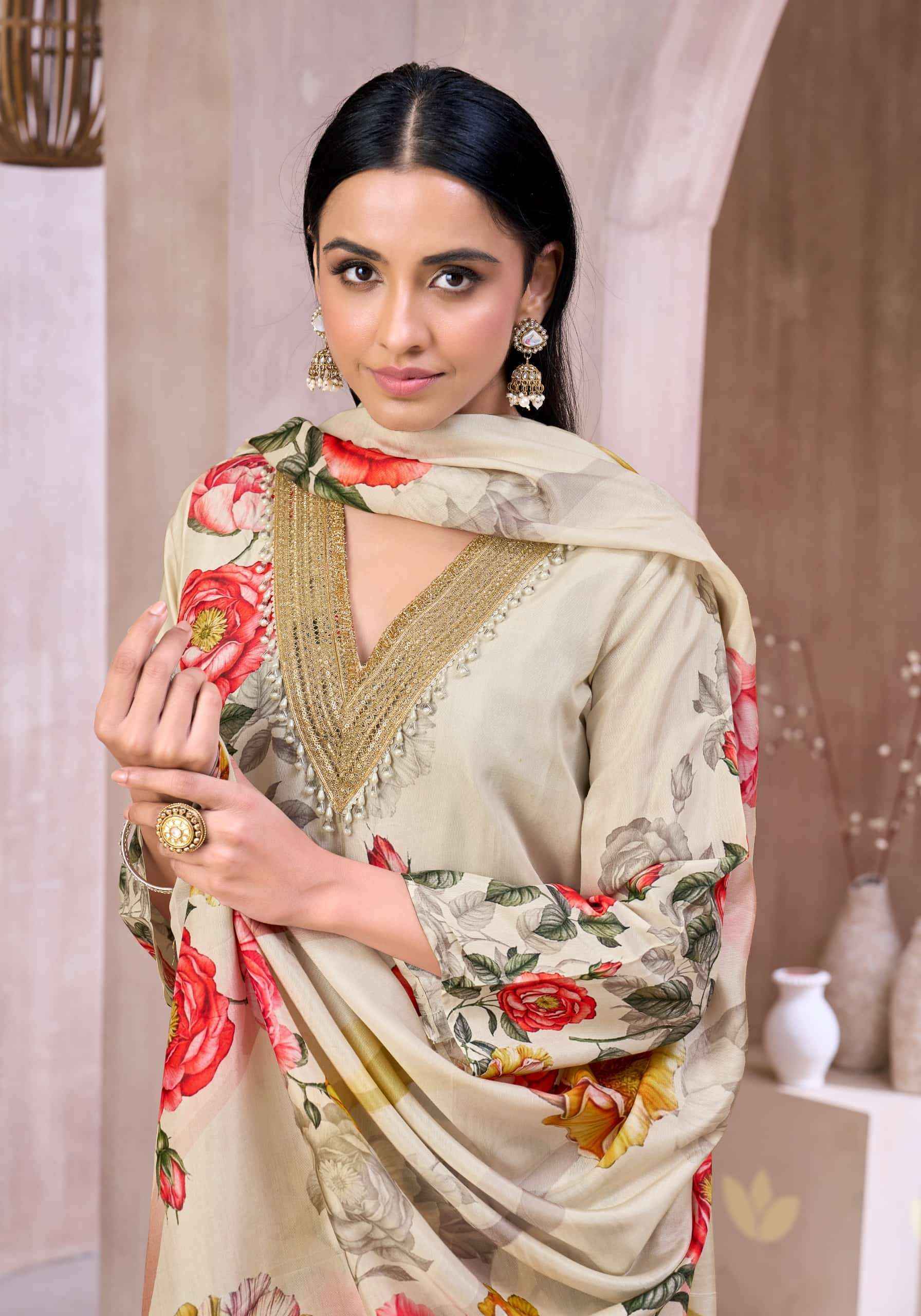 Alok Kitty Viscose Maslin Dress Material 8 pcs Catalogue