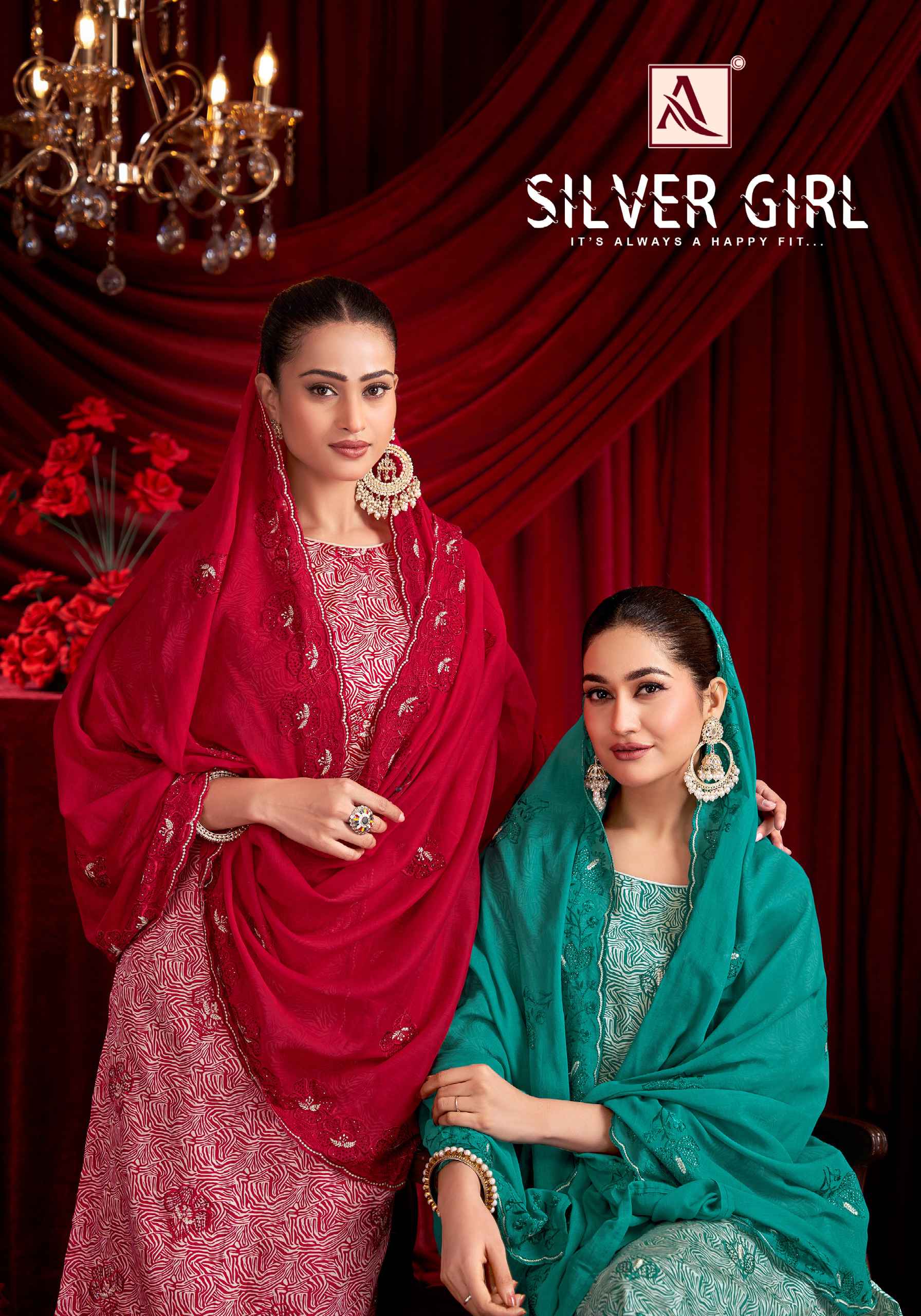 Alok Silver Girl Zam Cotton Dress Material 4 pcs Catalogue