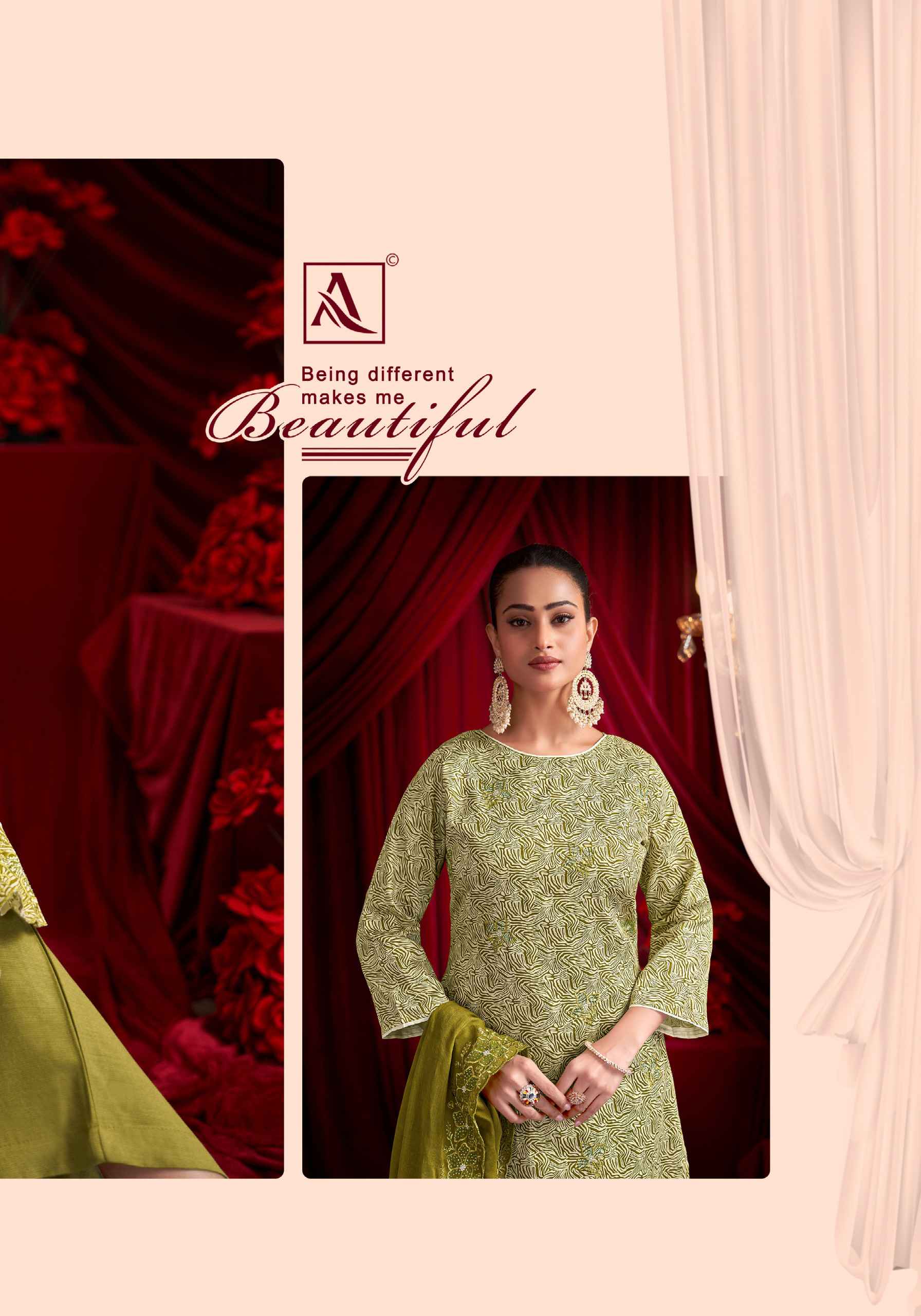 Alok Silver Girl Zam Cotton Dress Material 4 pcs Catalogue