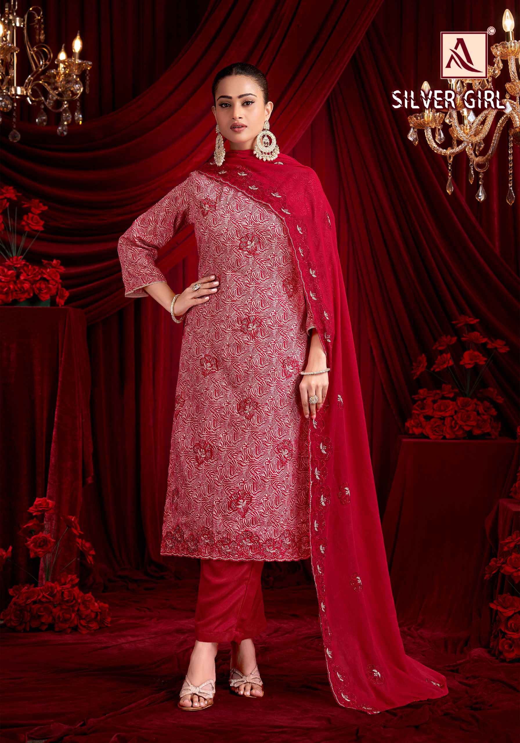 Alok Silver Girl Zam Cotton Dress Material 4 pcs Catalogue