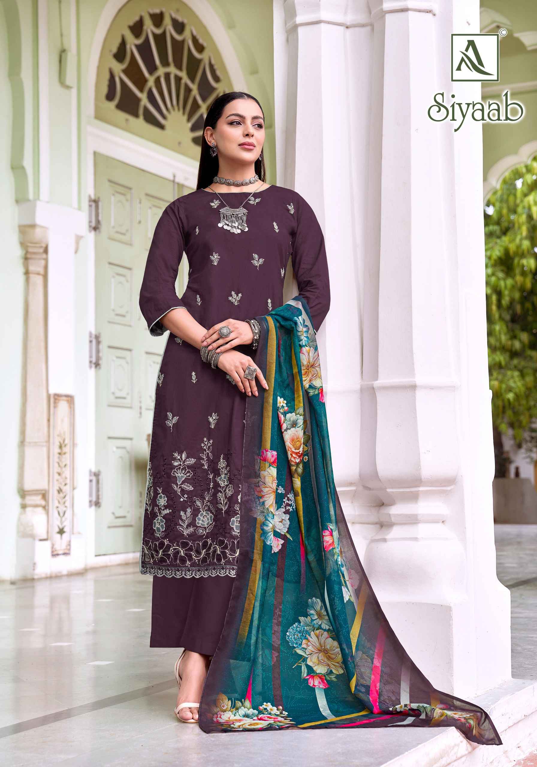 Alok Siyaab Cambric Cotton Dress Material 6 pcs Catalogue