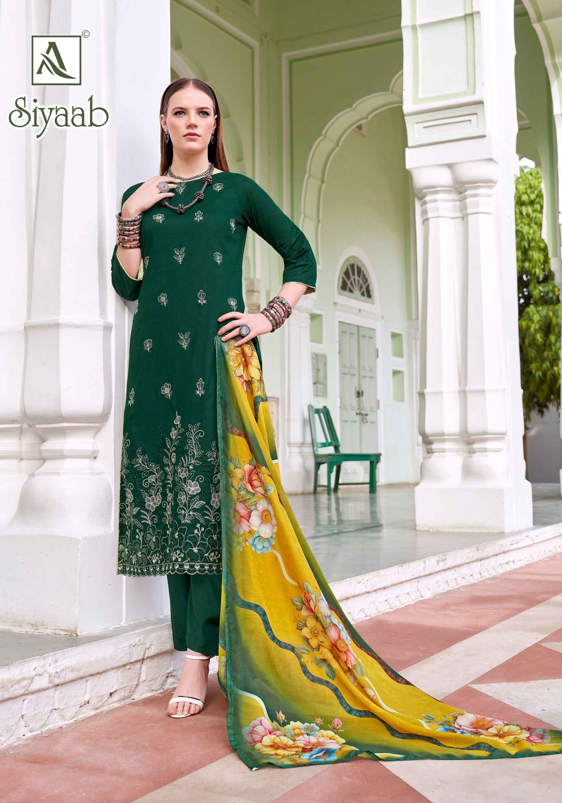 Alok Siyaab Cambric Cotton Dress Material 6 pcs Catalogue