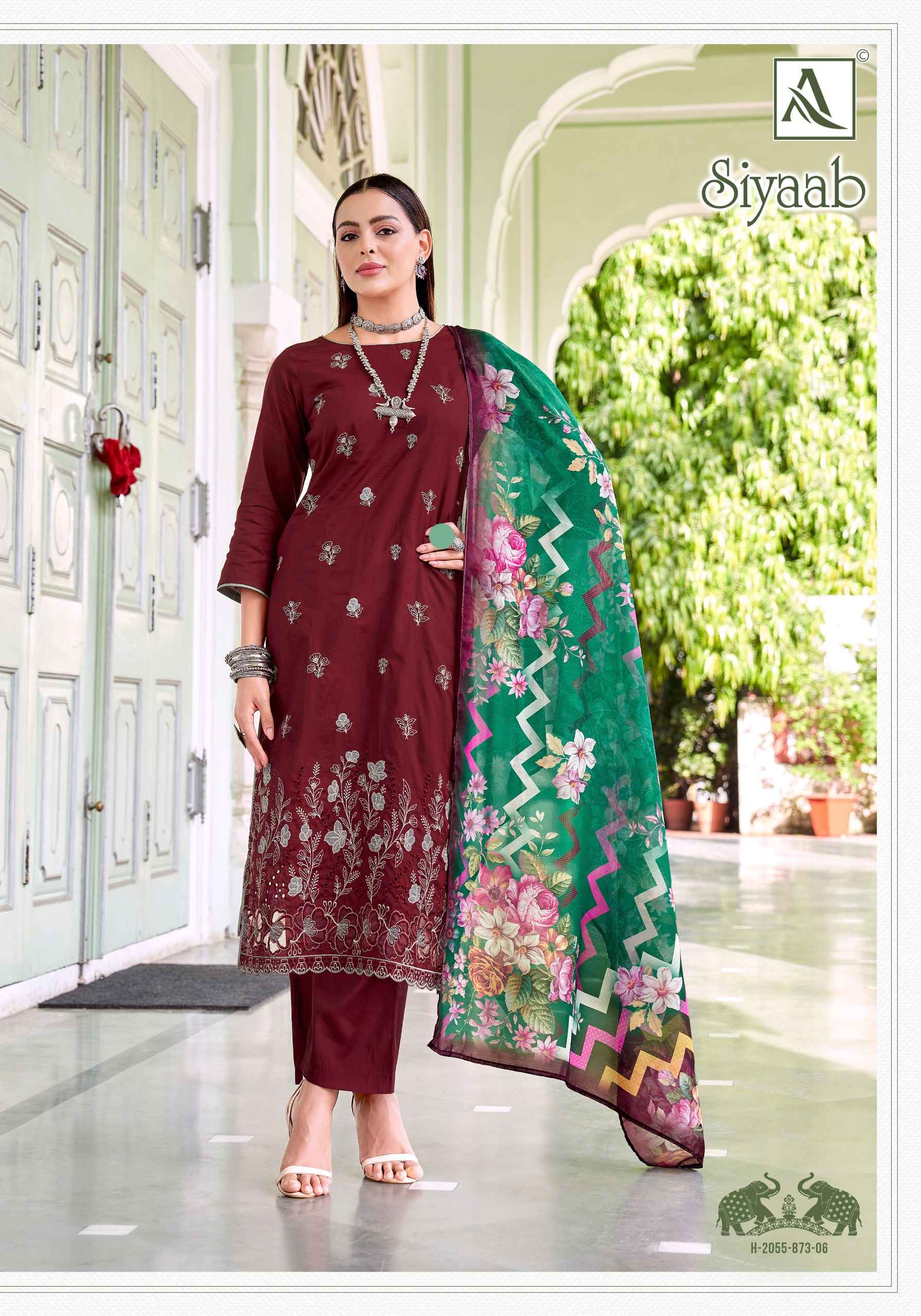 Alok Siyaab Cambric Cotton Dress Material 6 pcs Catalogue