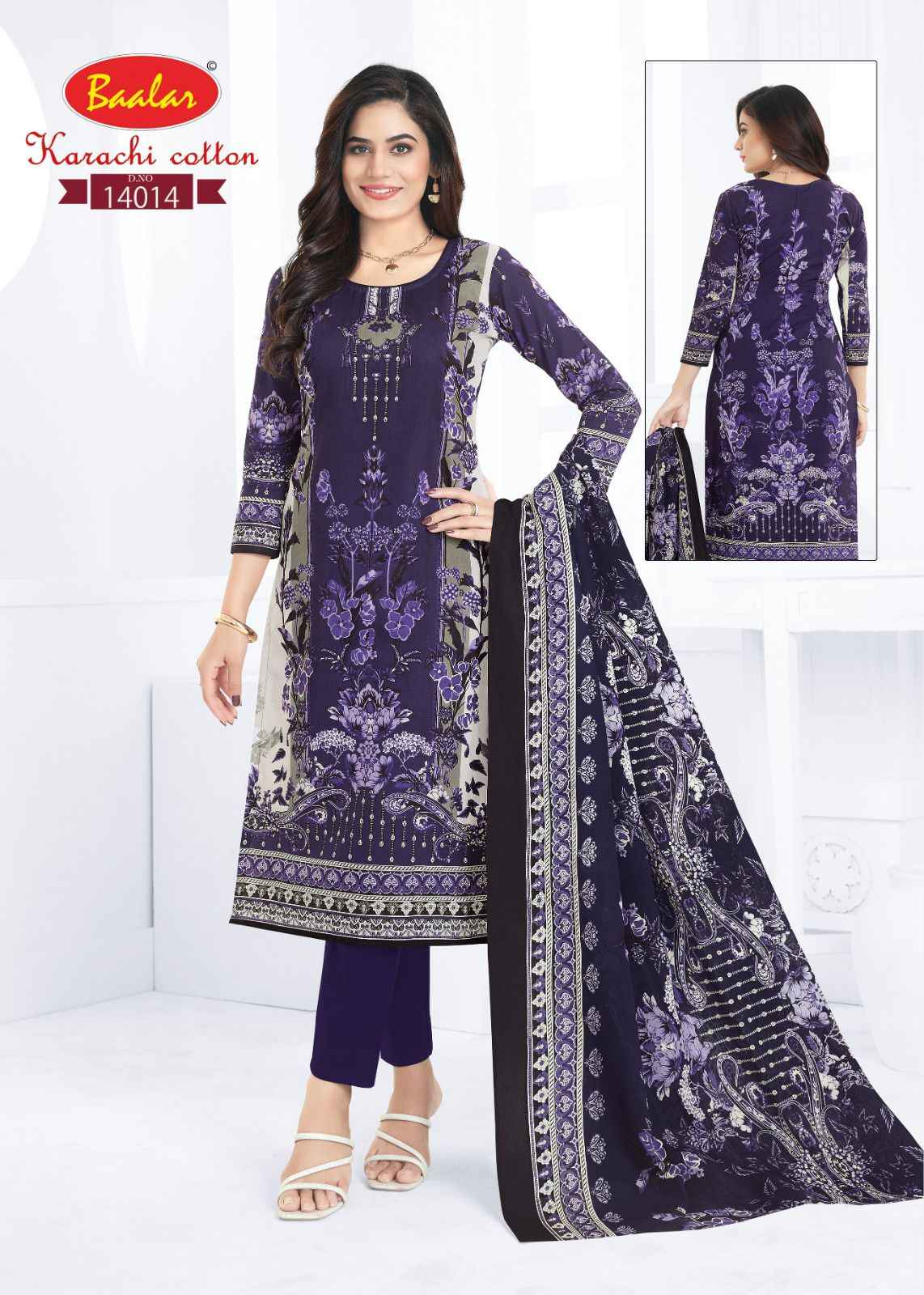 Baalar Karachi Cotton Vol 14 Lawn Cotton Dress Material 13 pcs Catalogue