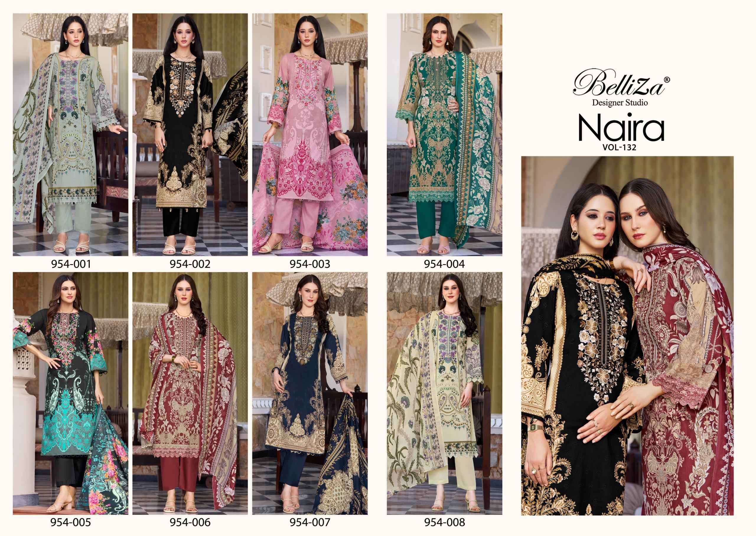 Belliza Naira Vol 132 Cotton Dress Material 8 pcs Cataloge