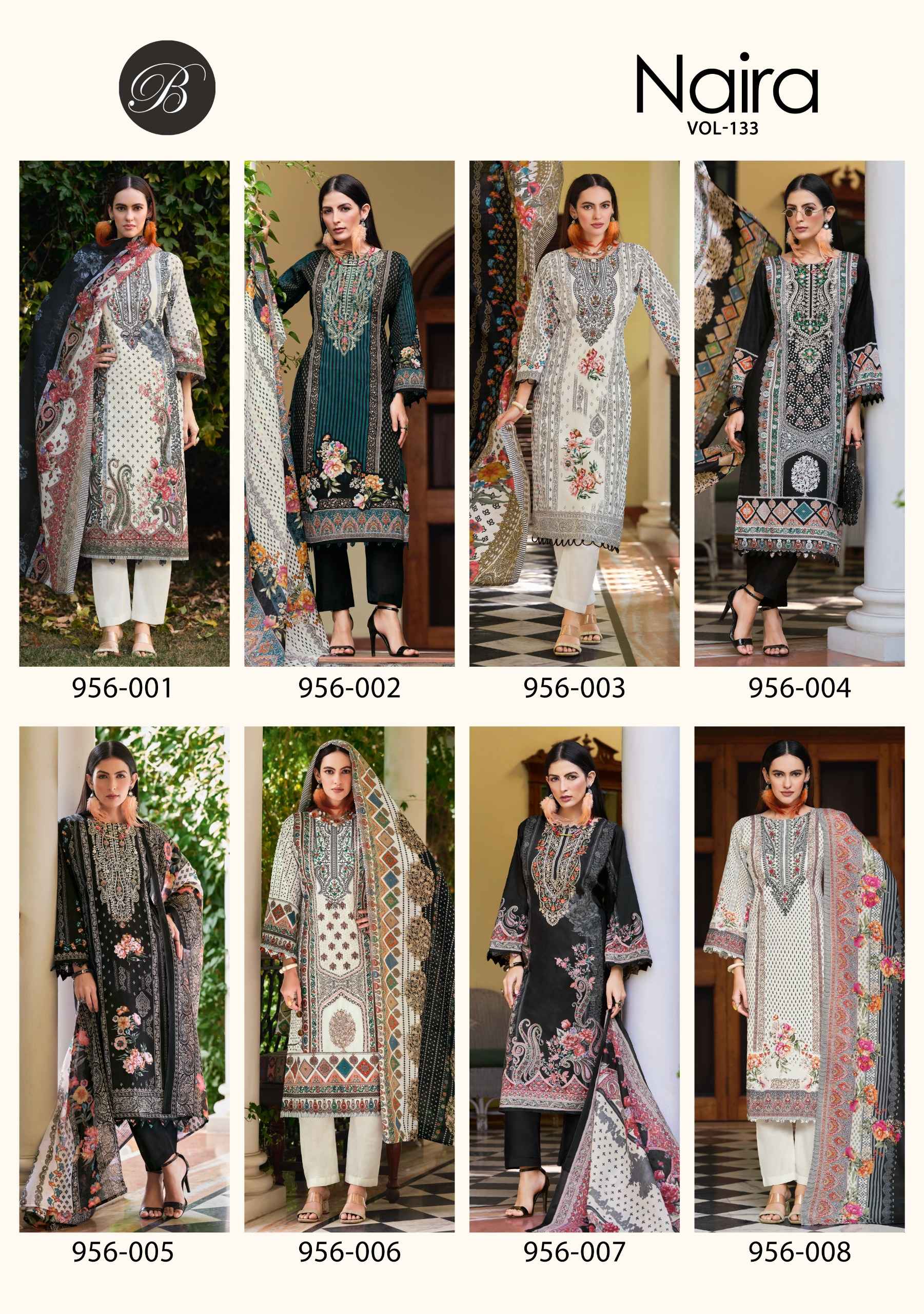 Belliza Naira Vol 133 Cotton Dress Material 8 pcs Cataloge
