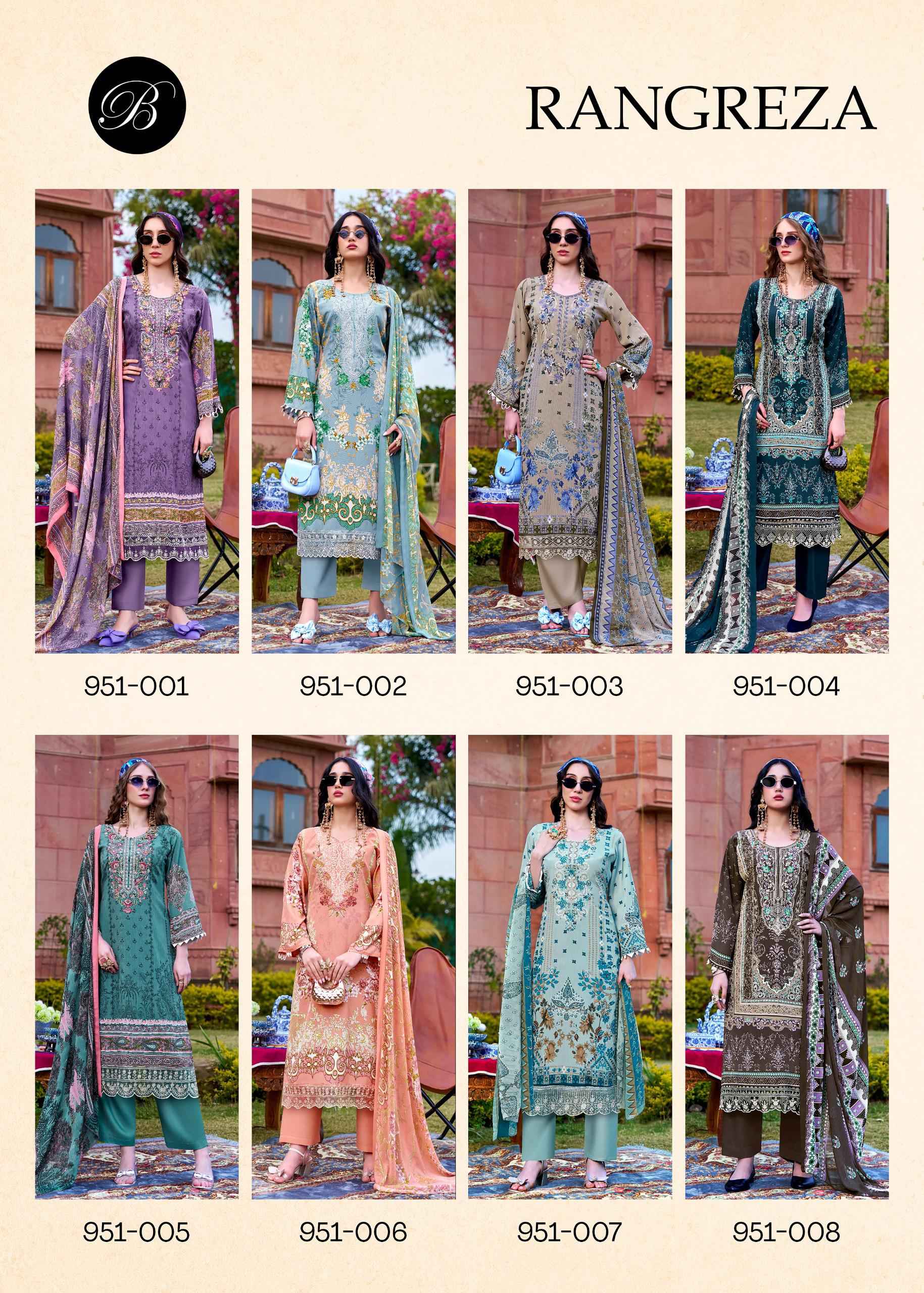 Belliza Rangreza Crepe Dress Material 8 pcs Catalogue