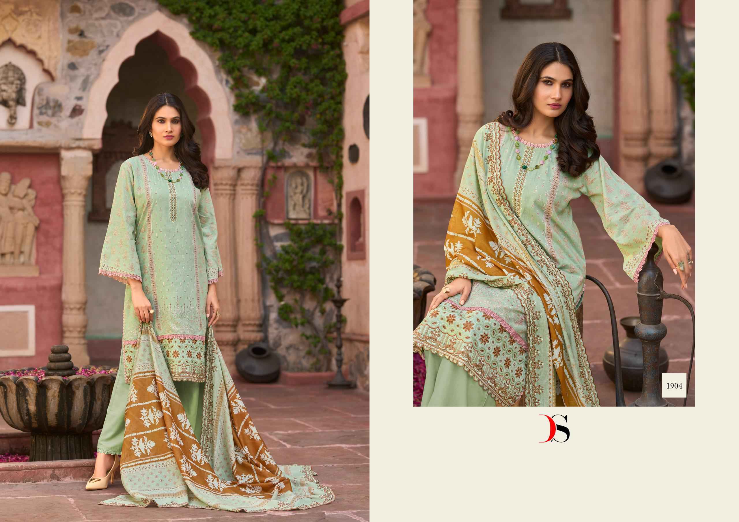 Deepsy Bin Saeed Vol 19 Cotton Dress Material 8 pcs Catalogue