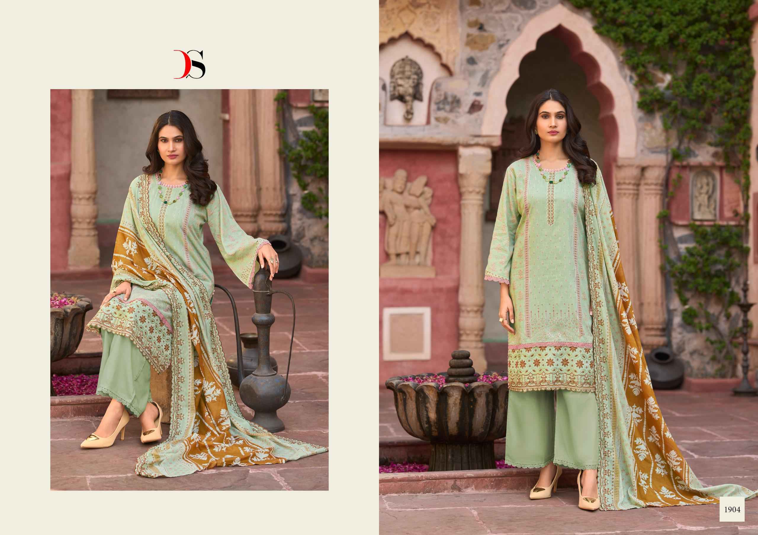 Deepsy Bin Saeed Vol 19 Cotton Dress Material 8 pcs Catalogue