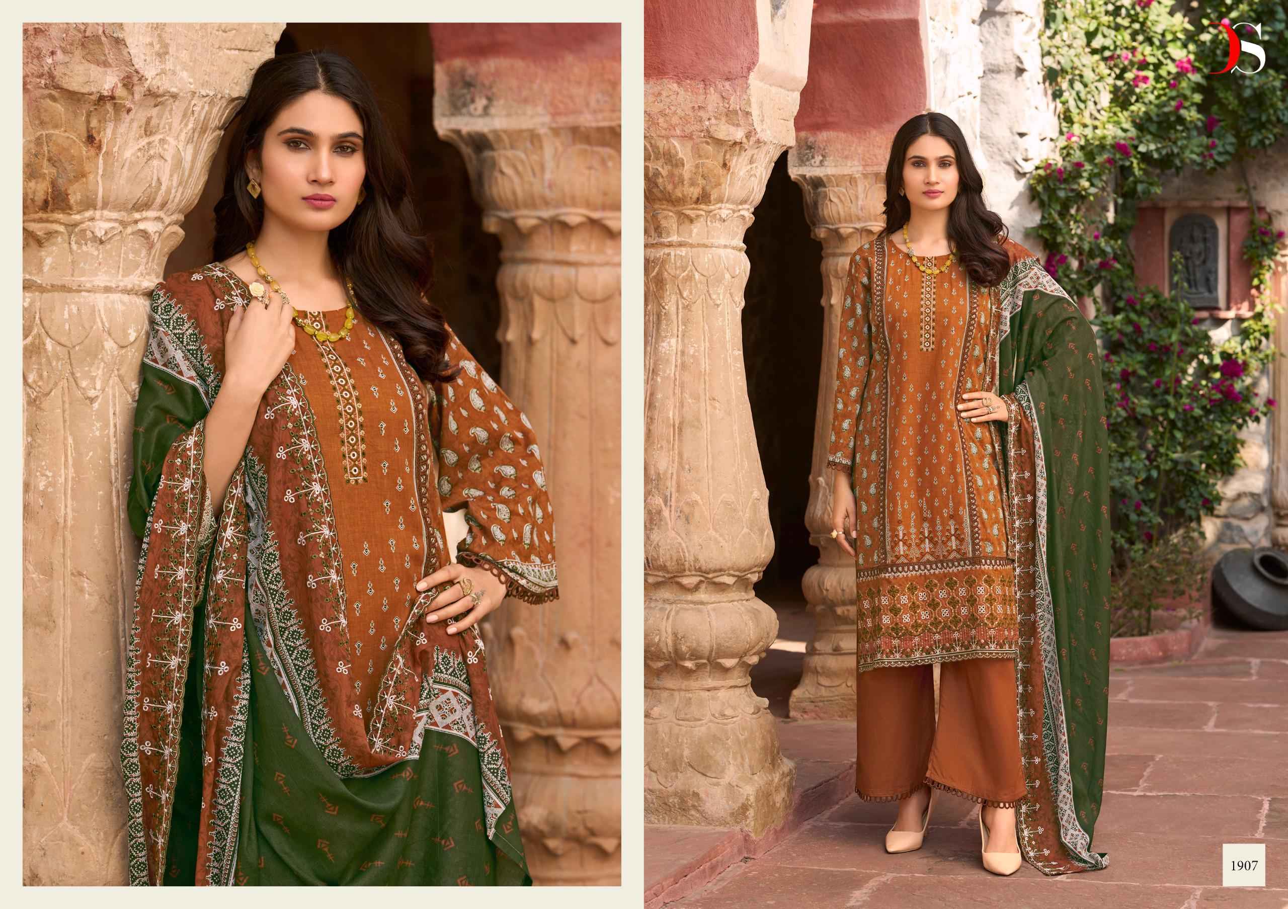 Deepsy Bin Saeed Vol 19 Cotton Dress Material 8 pcs Catalogue