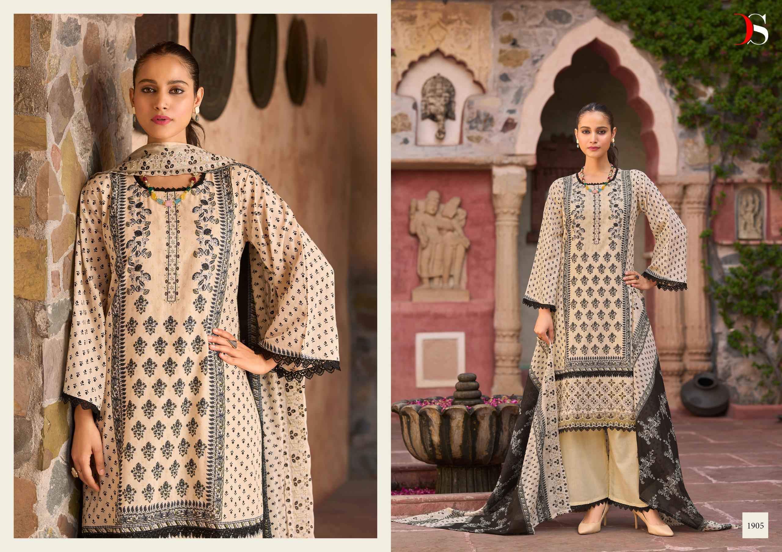 Deepsy Bin Saeed Vol 19 Cotton Dress Material 8 pcs Catalogue