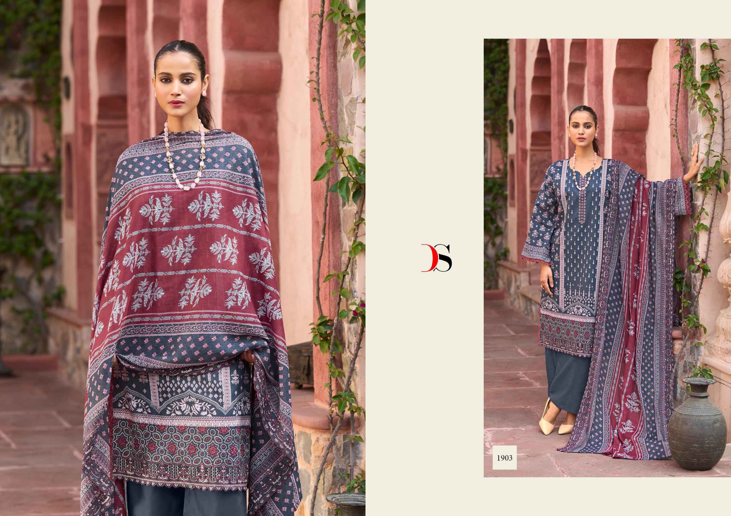 Deepsy Bin Saeed Vol 19 Cotton Dress Material 8 pcs Catalogue