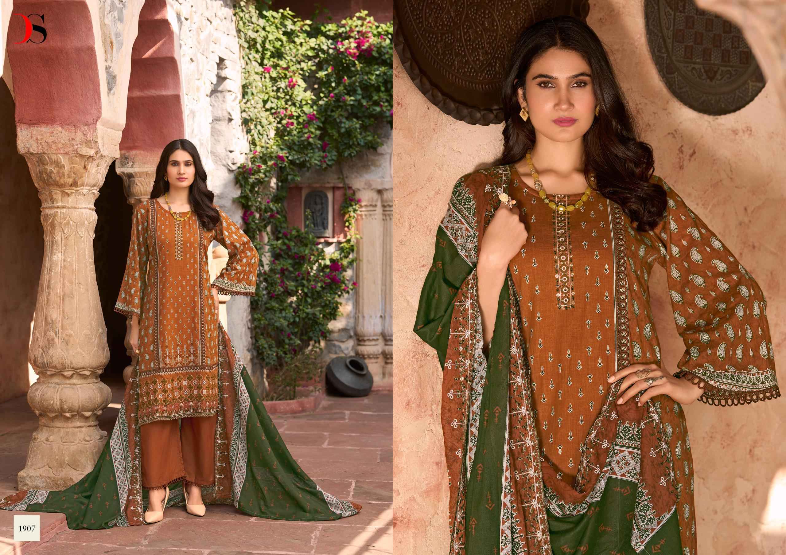 Deepsy Bin Saeed Vol 19 Cotton Dress Material 8 pcs Catalogue