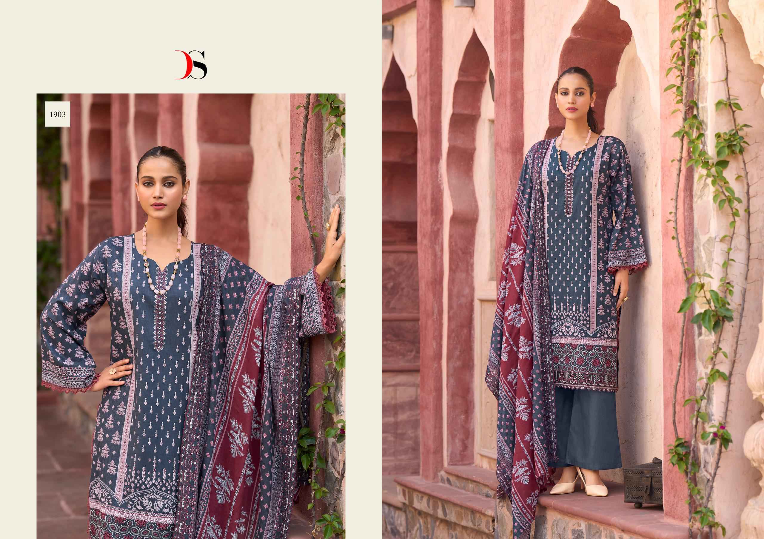 Deepsy Bin Saeed Vol 19 Cotton Dress Material 8 pcs Catalogue