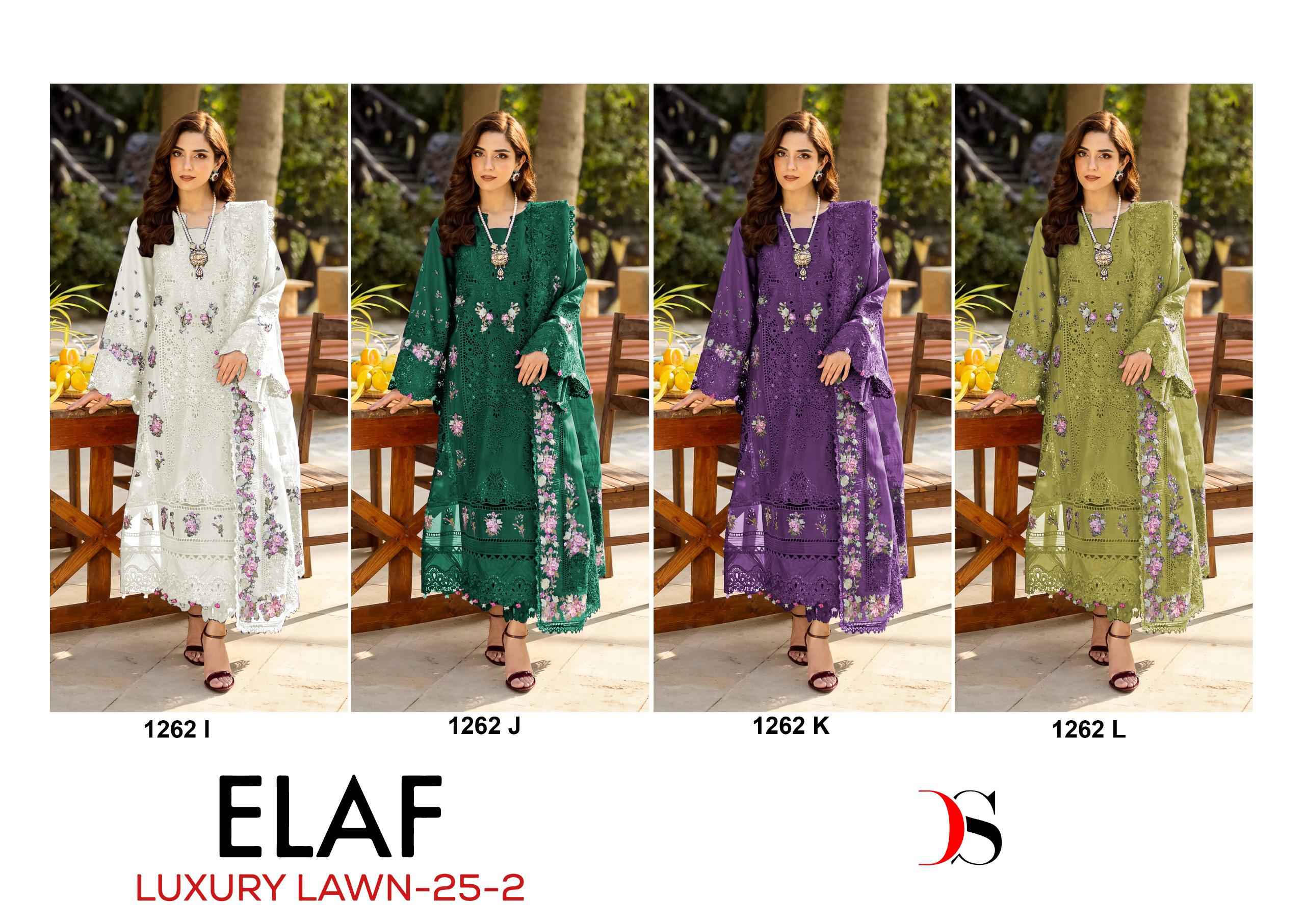 Deepsy Elaf Super Hit D No 1262 IJKL Cotton Dress Material 4 pcs Catalogue