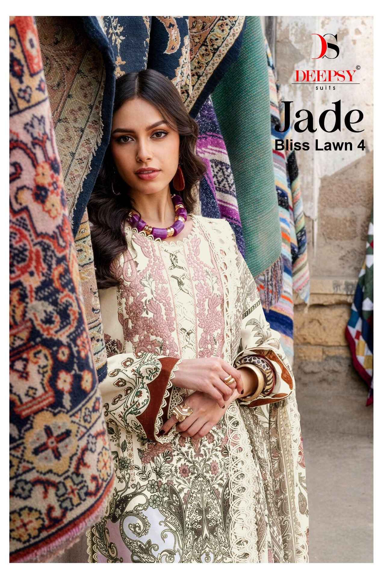 Deepsy Jade Bliss Lawn Vol 4 Cotton Dress Material 8 Pcs Catalog