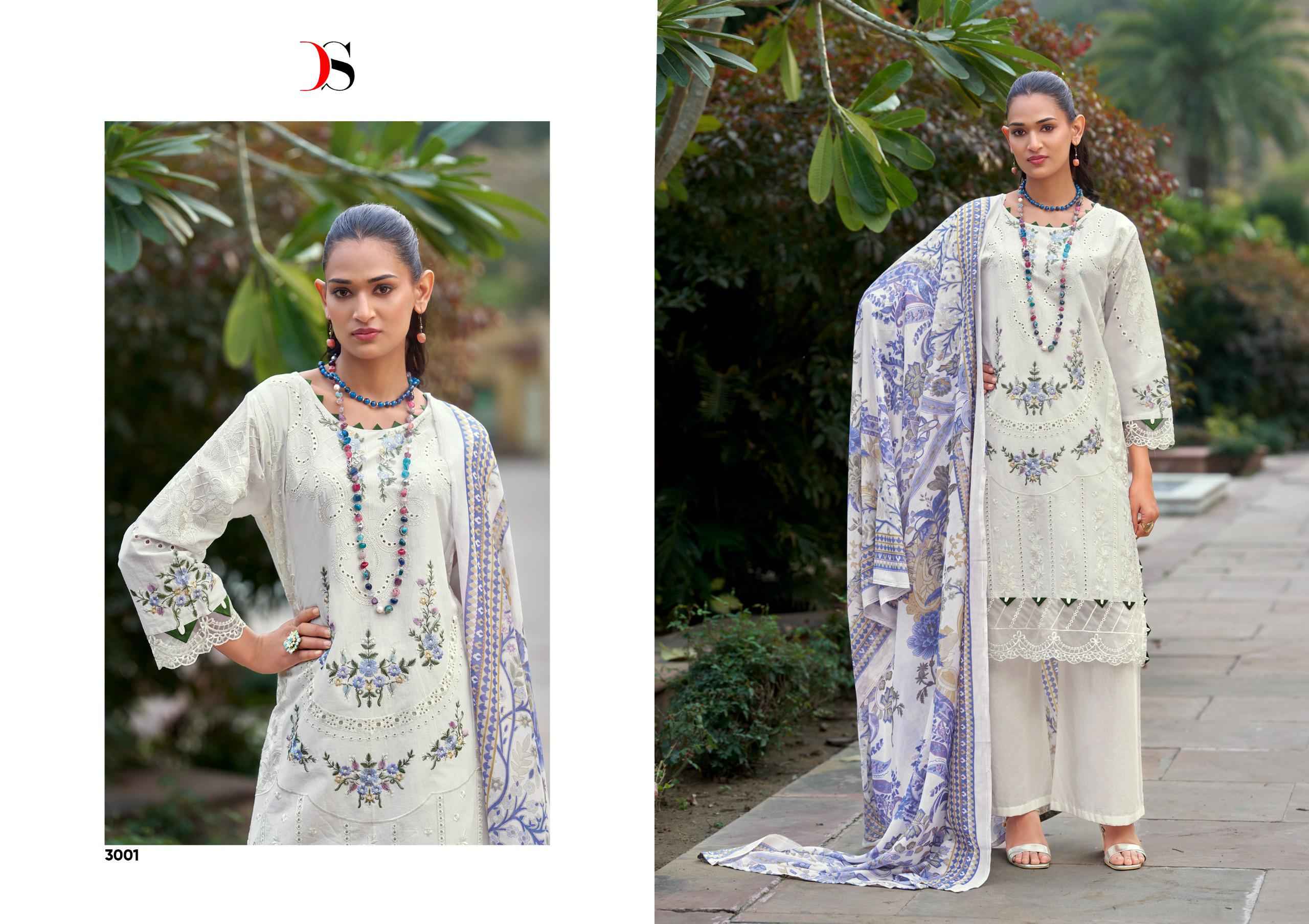 Deepsy Maria B Luxe 3 Cotton Dress Material 6 pcs Catalogue