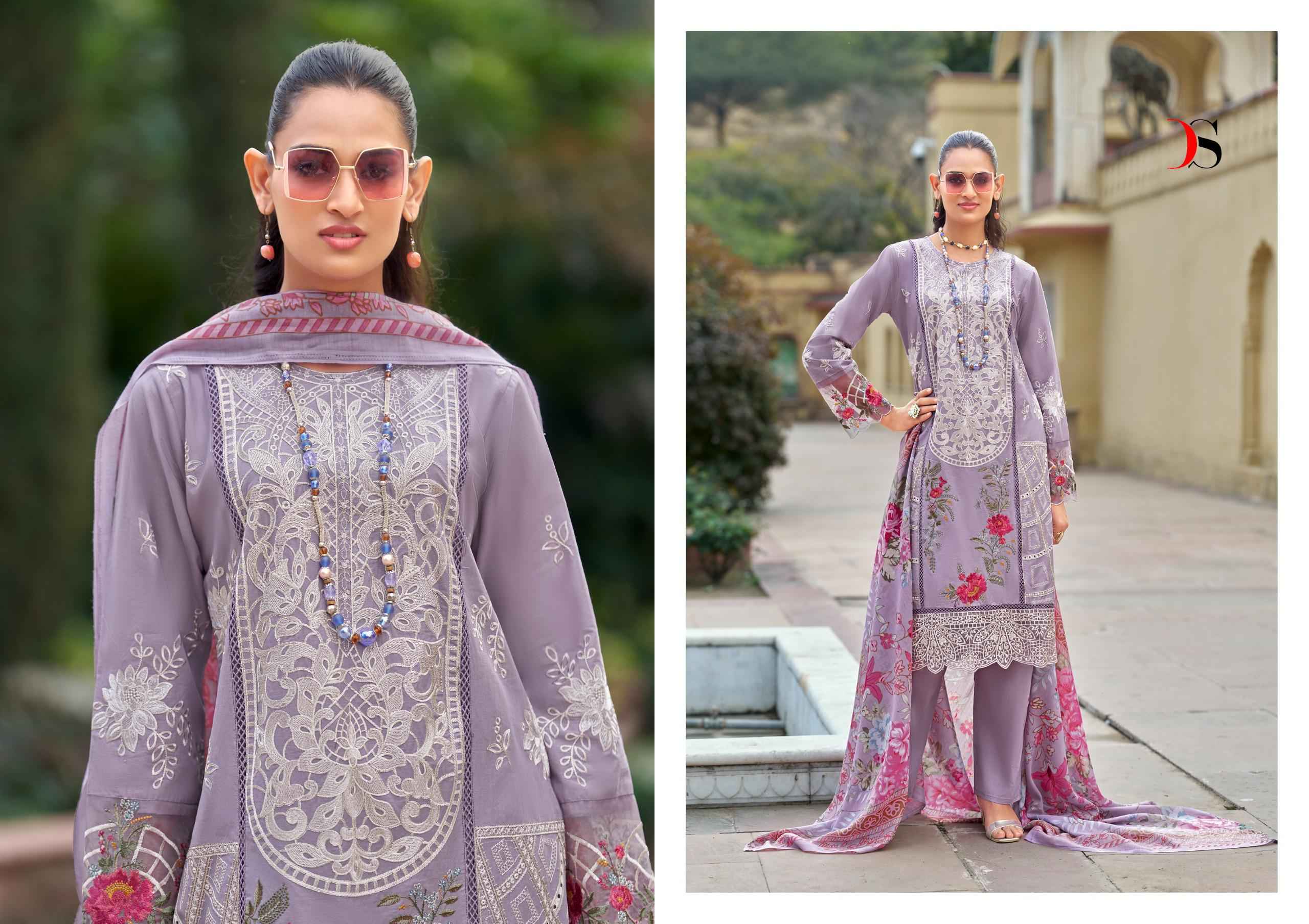 Deepsy Maria B Luxe 3 Cotton Dress Material 6 pcs Catalogue