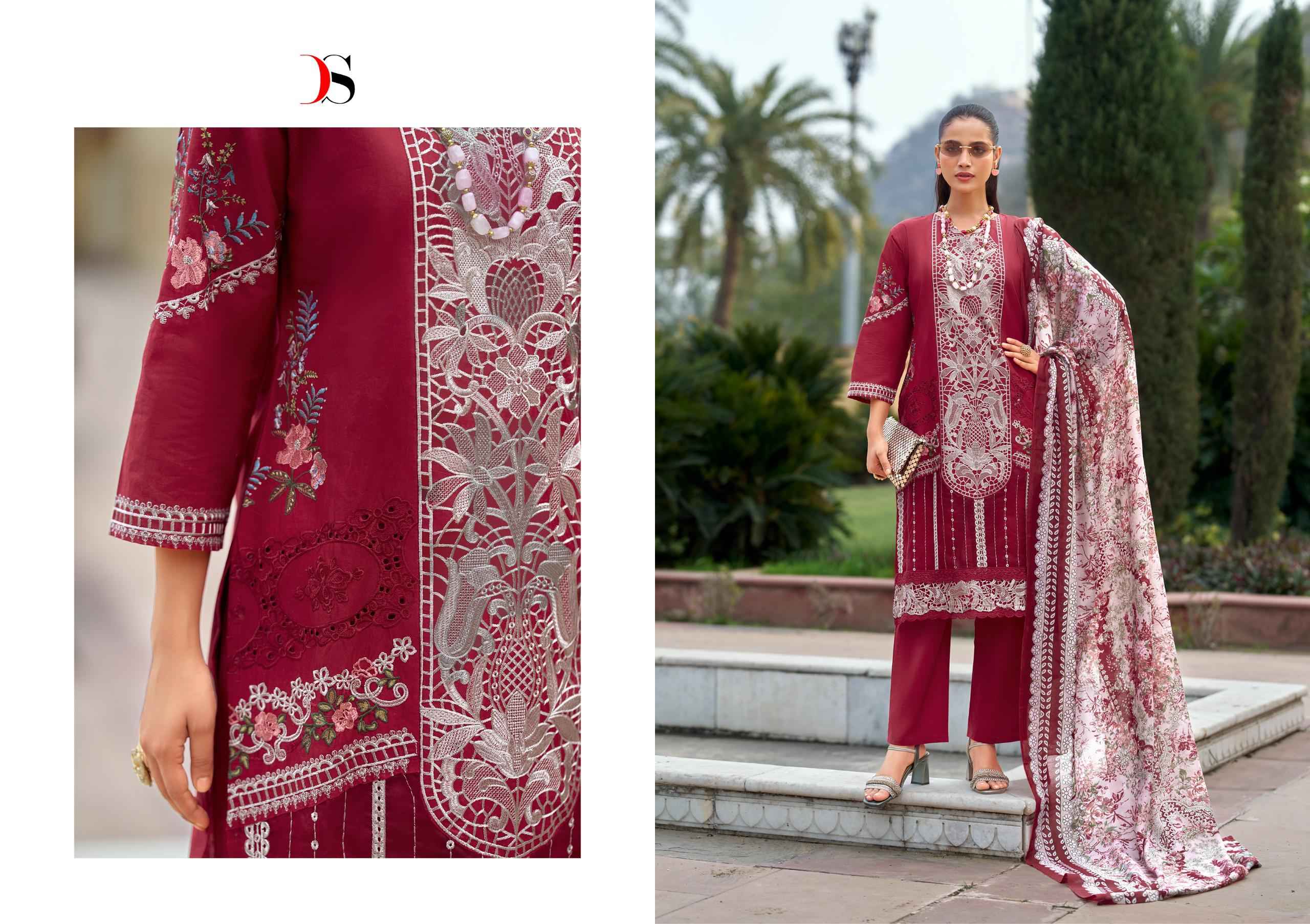 Deepsy Maria B Luxe 3 Cotton Dress Material 6 pcs Catalogue