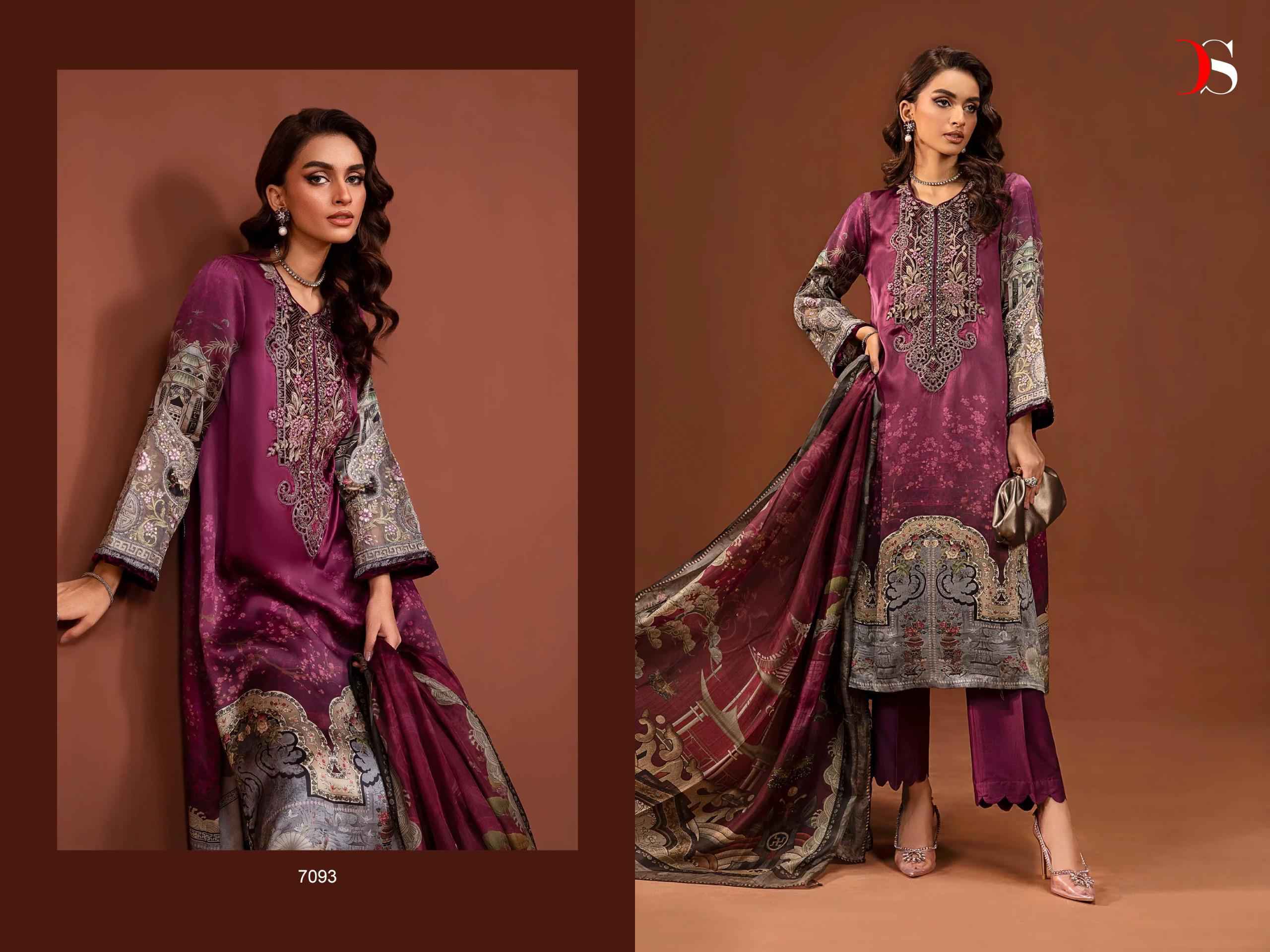Deepsy Mariab Silk Japan Satin silk Dress Material 4 pcs Catalogue