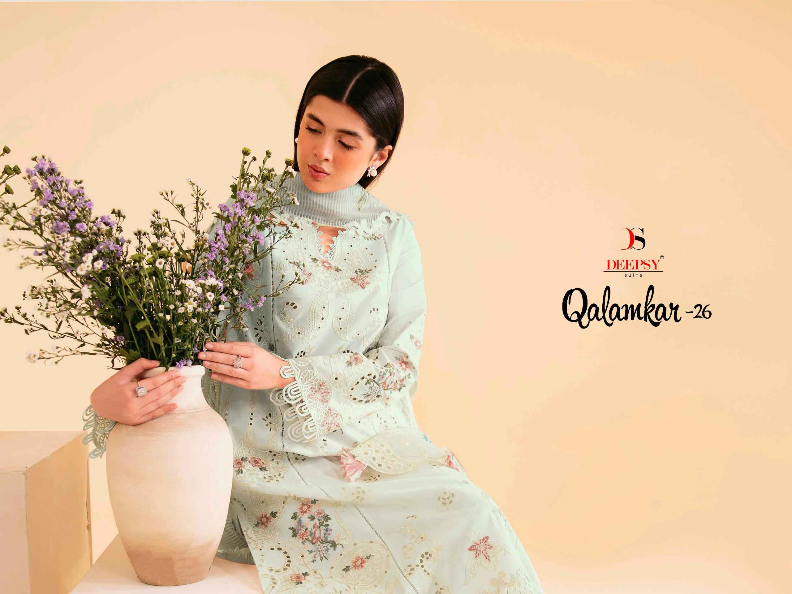 Deepsy Qalamkar Vol 26 Cotton Dress Material 6 pcs Catalogue