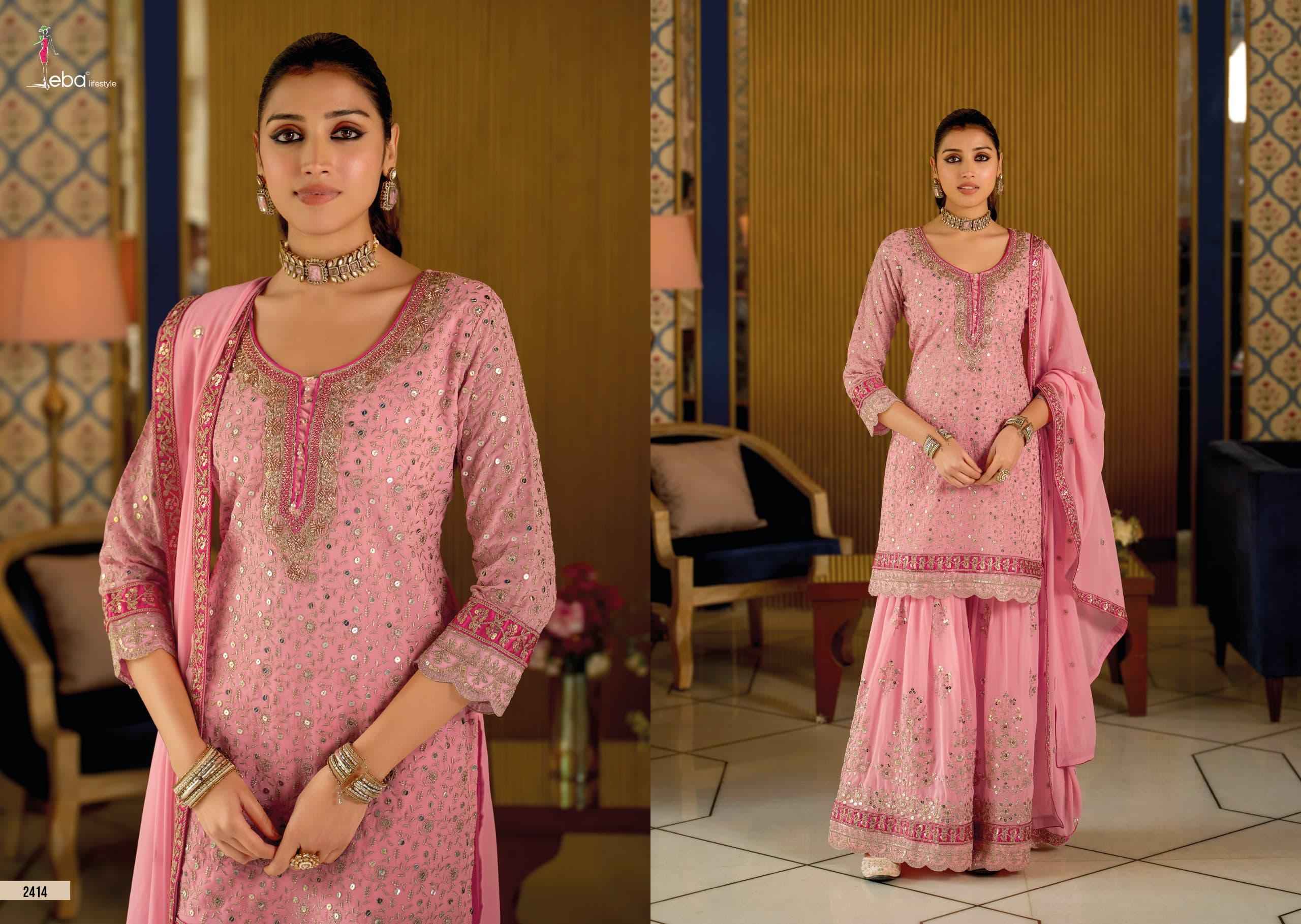 Eba Lifestyle Armani Vol 8 Readymade Georgette Dress 3 pcs Catalogue