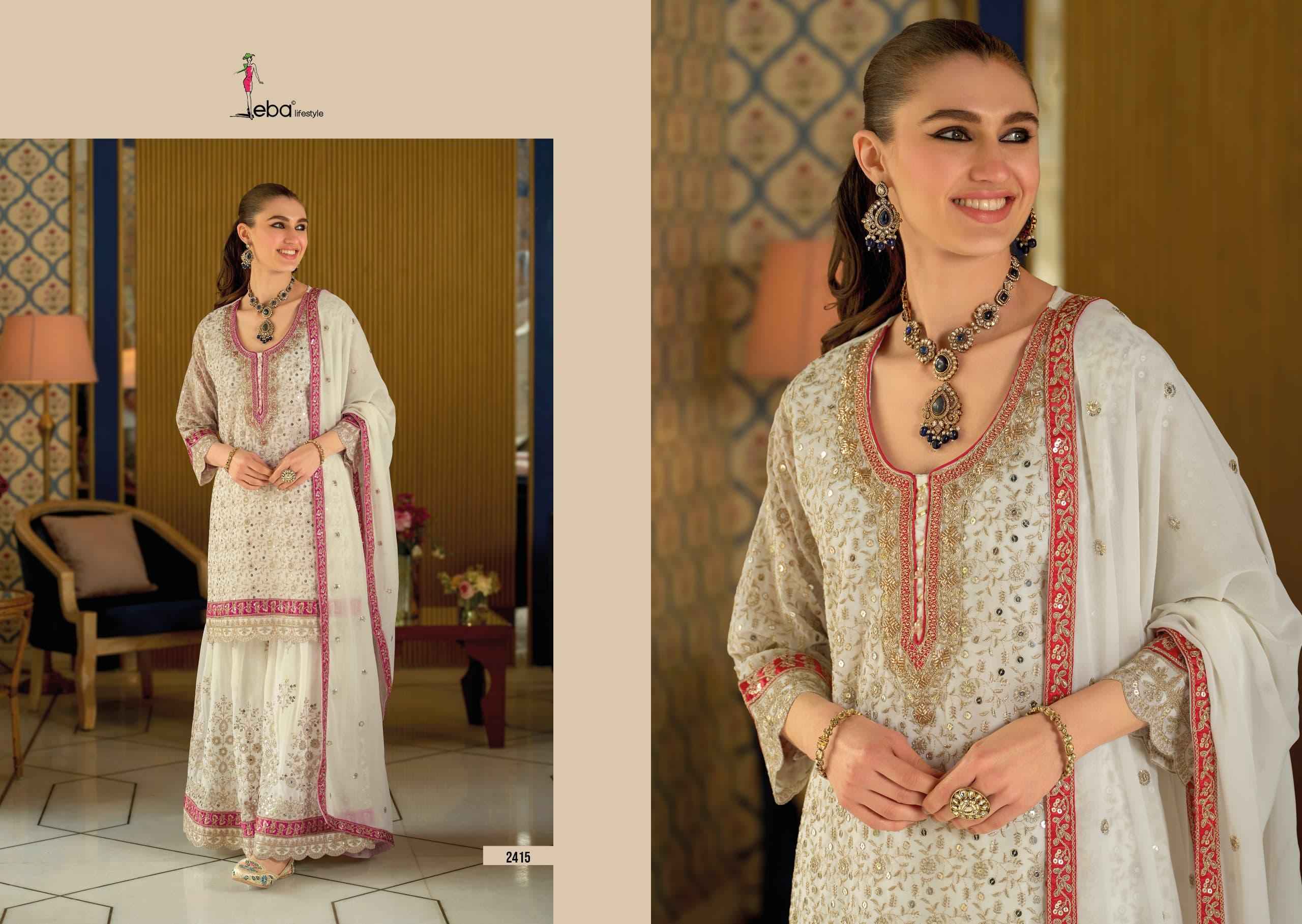 Eba Lifestyle Armani Vol 8 Readymade Georgette Dress 3 pcs Catalogue