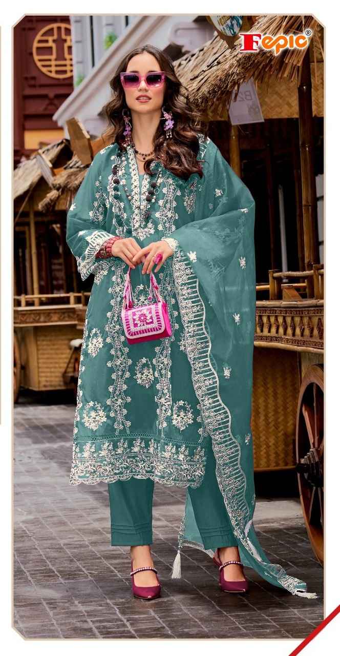 Fepic Rosemeen C 1983 Organza Dress Material 4 pcs Catalogue