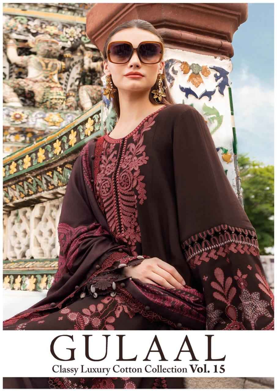 Gulaal Vol 15 Cotton Dress Material 10 pcs Catalogue