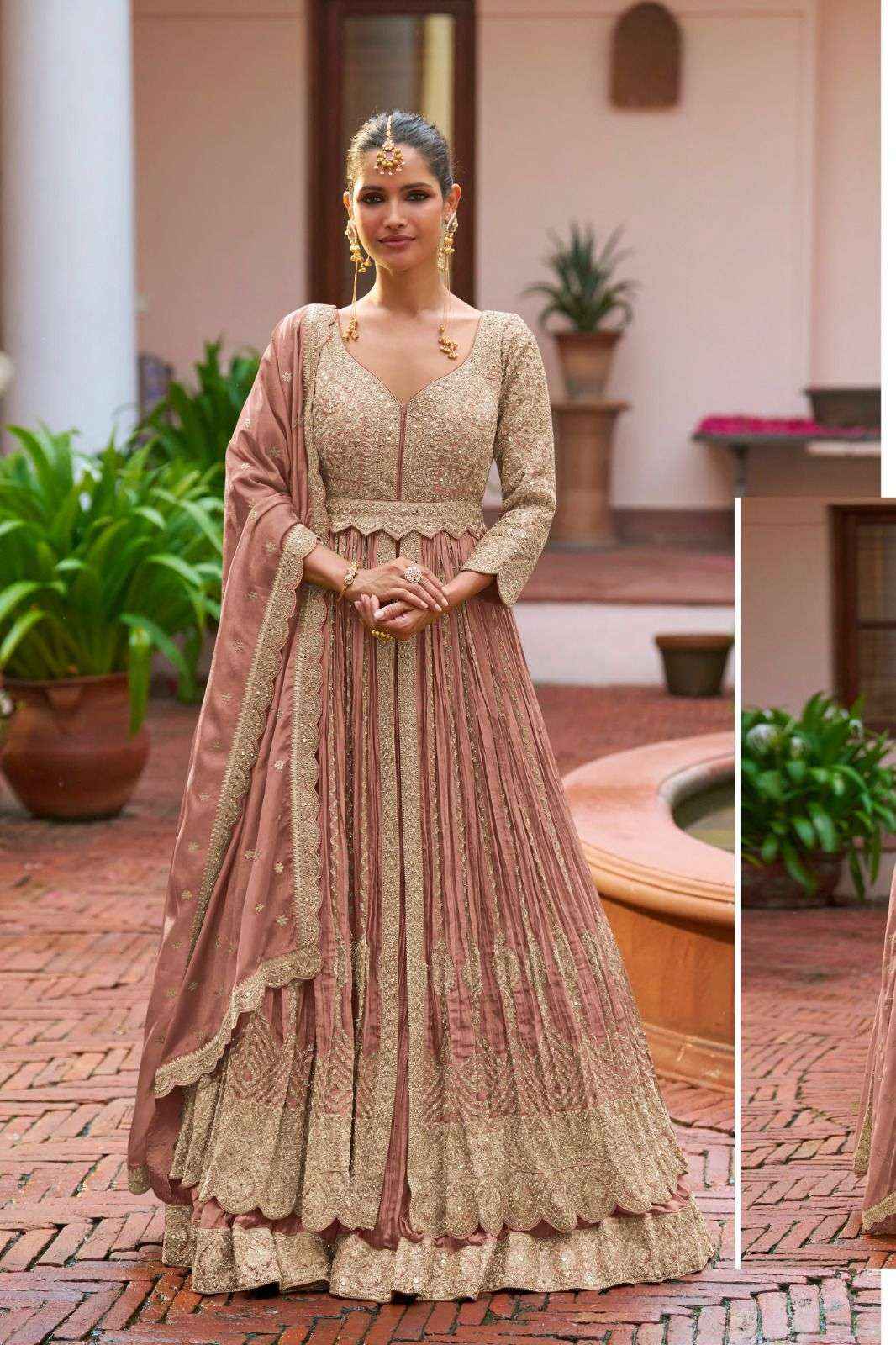 Gulkayra Meenat Readymade Chinon Dress 3 Pcs Catalouge