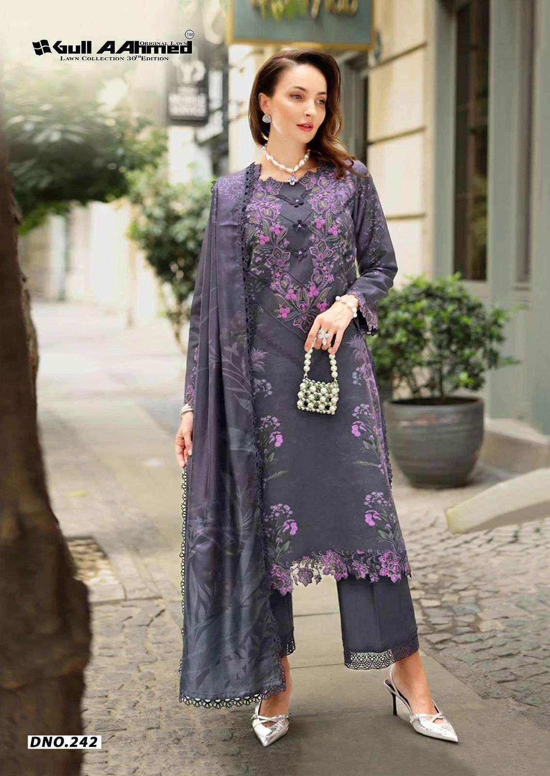 Gull Ahmed Lawn Collection Vol 30 Cambric Cotton Dress Material 6 Pc Catalouge