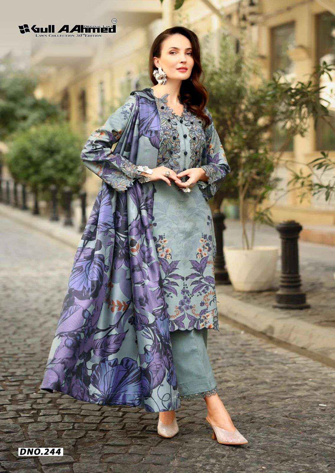 Gull Ahmed Lawn Collection Vol 30 Cambric Cotton Dress Material 6 Pc Catalouge
