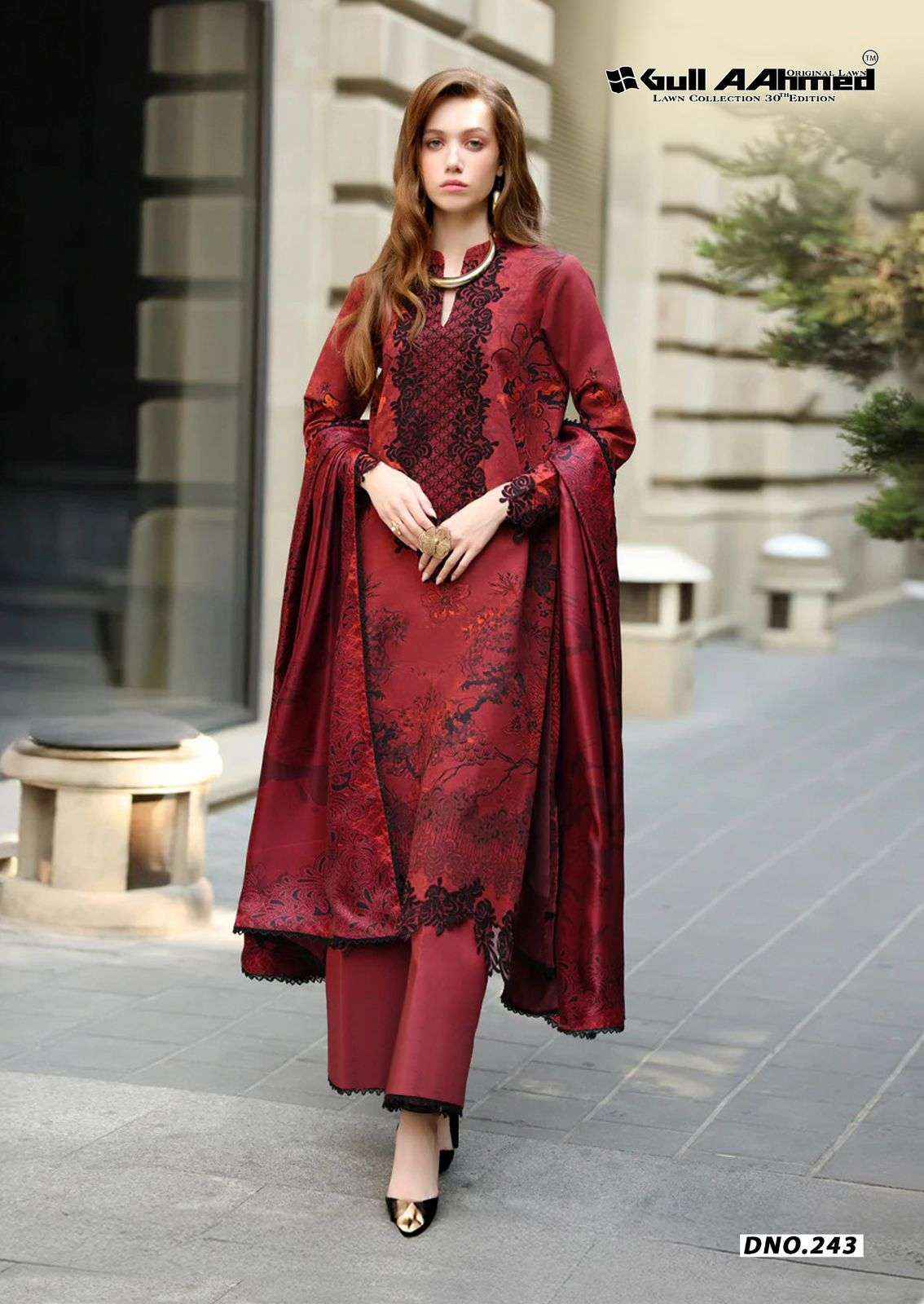 Gull Ahmed Lawn Collection Vol 30 Cambric Cotton Dress Material 6 Pc Catalouge