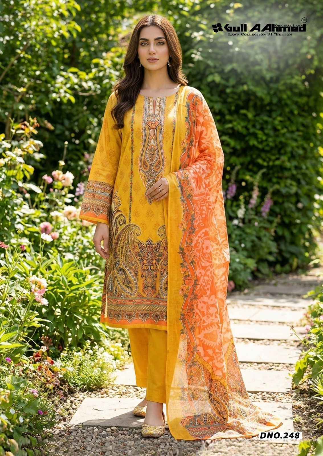 Gull Ahmed Lawn Collection Vol 31 Cambric Cotton Dress Material 6 Pc Catalouge