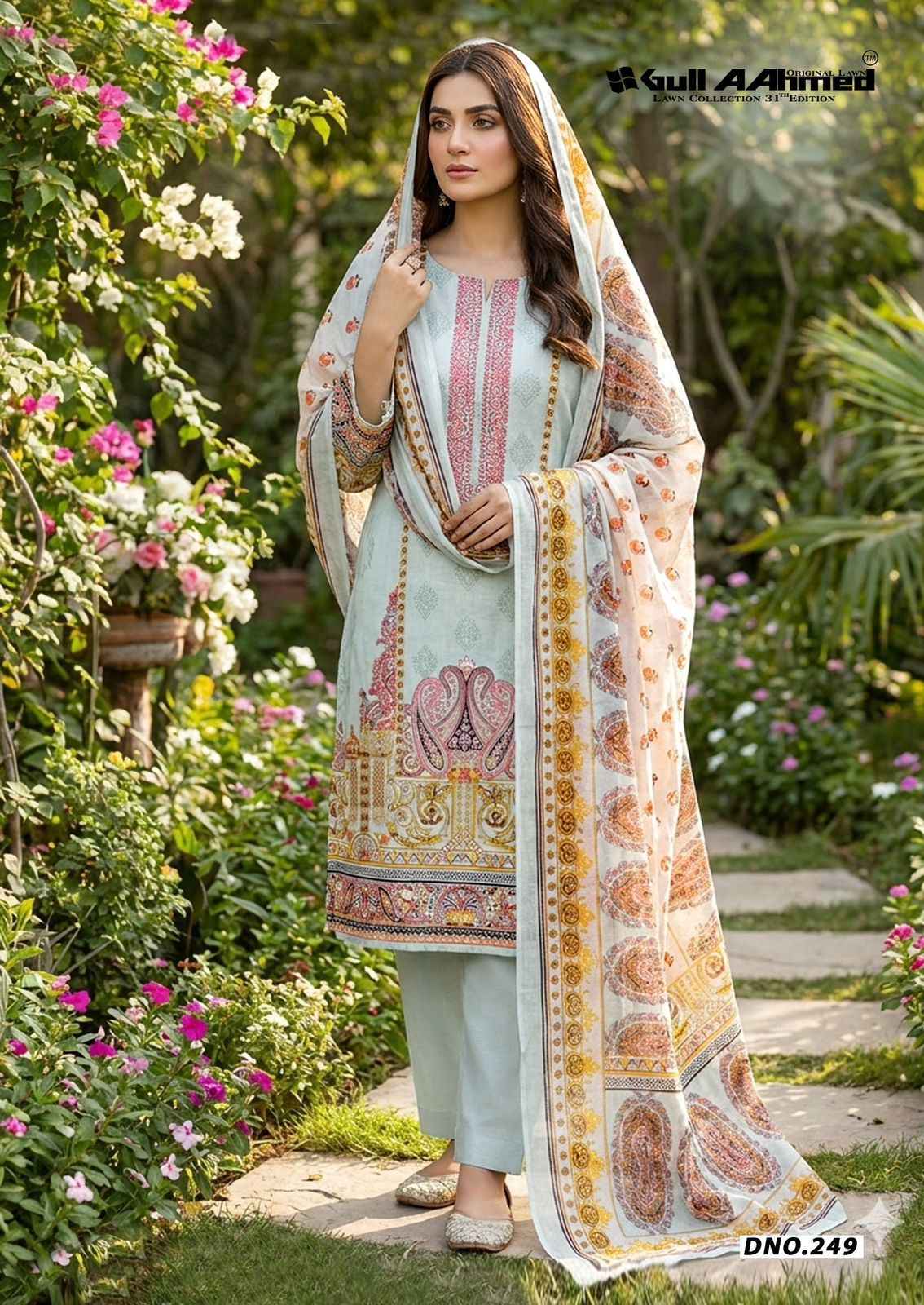 Gull Ahmed Lawn Collection Vol 31 Cambric Cotton Dress Material 6 Pc Catalouge