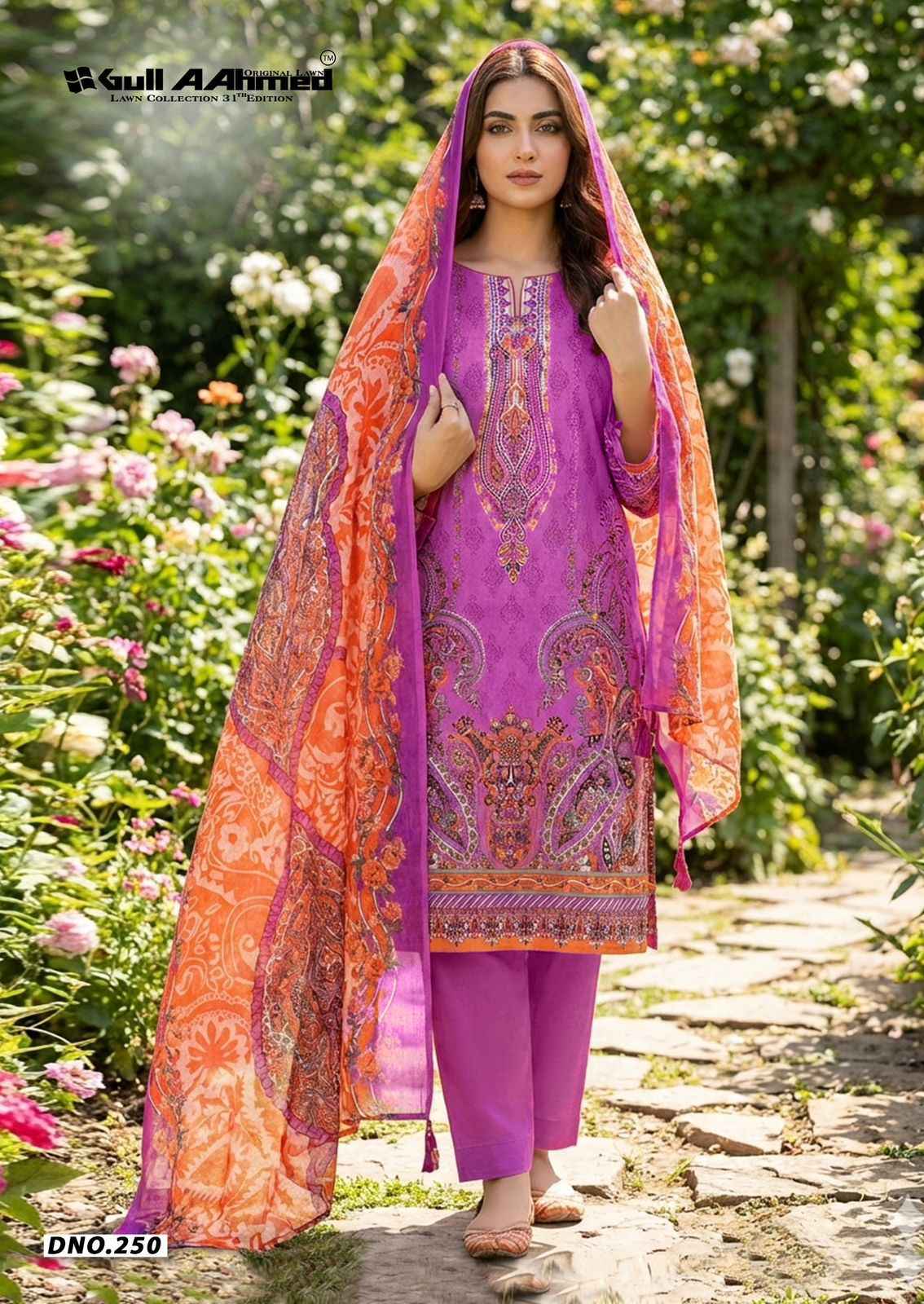 Gull Ahmed Lawn Collection Vol 31 Cambric Cotton Dress Material 6 Pc Catalouge