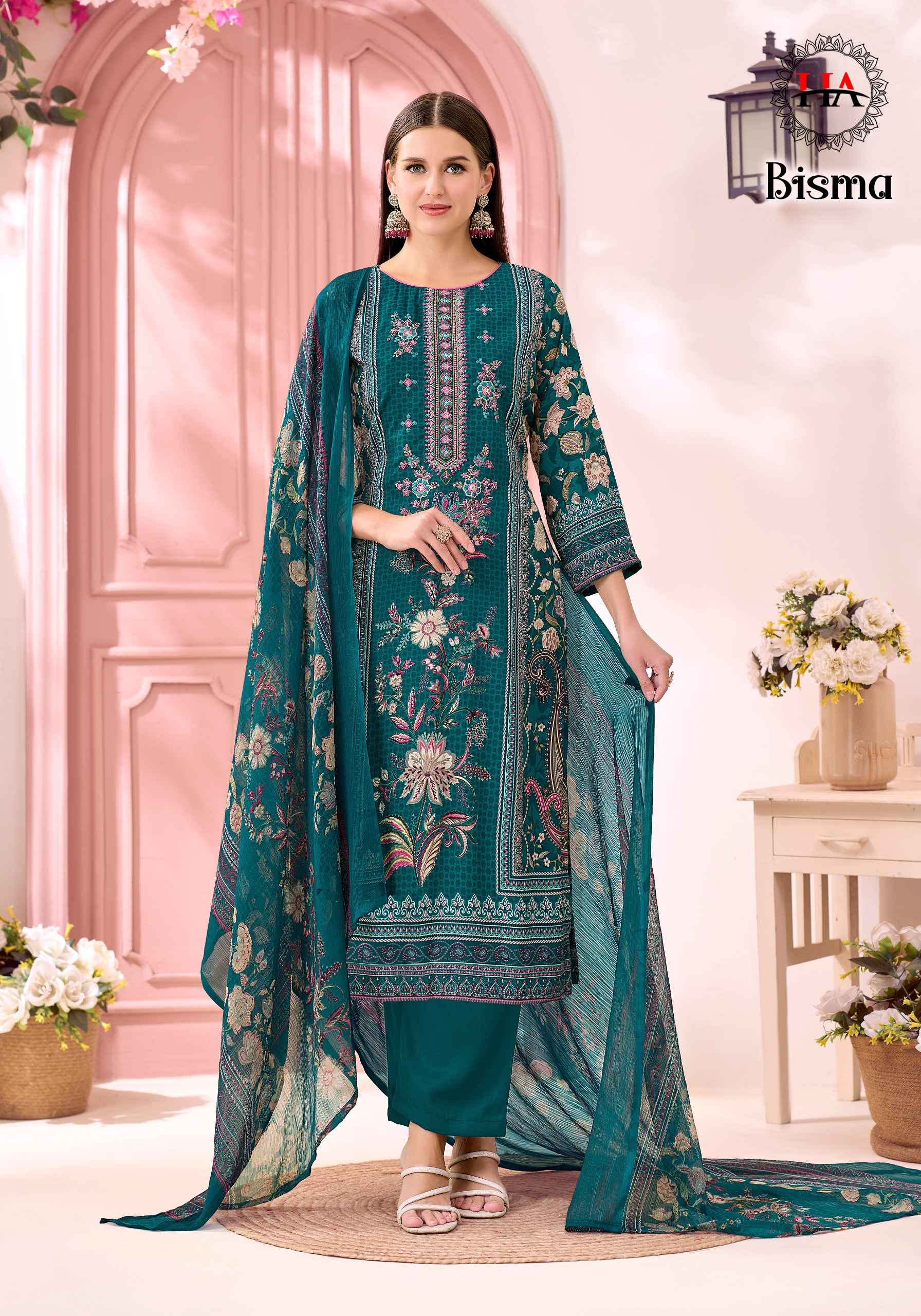 Harshit Fashion Bisma Viscose Reyon Dress Material 6 pcs Catalogue