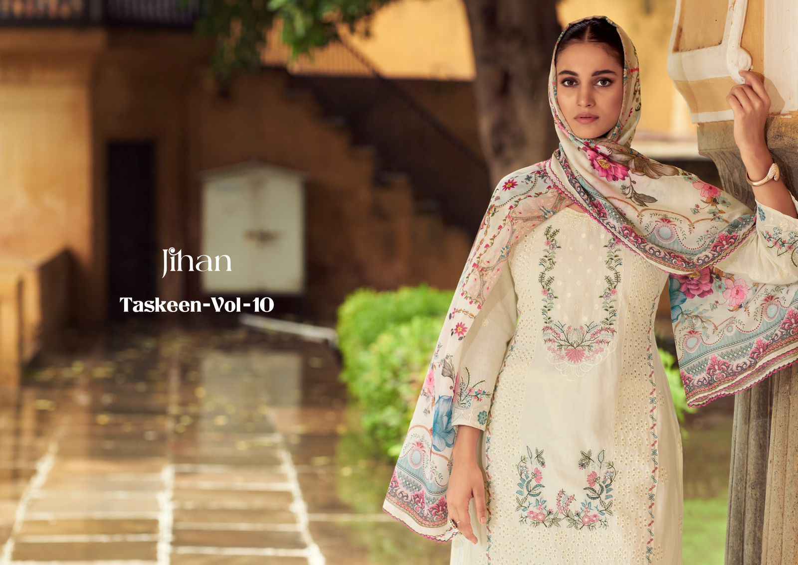 Jihan Taskeen Vol 10 Cotton Dress Material 6 pcs Catalogue