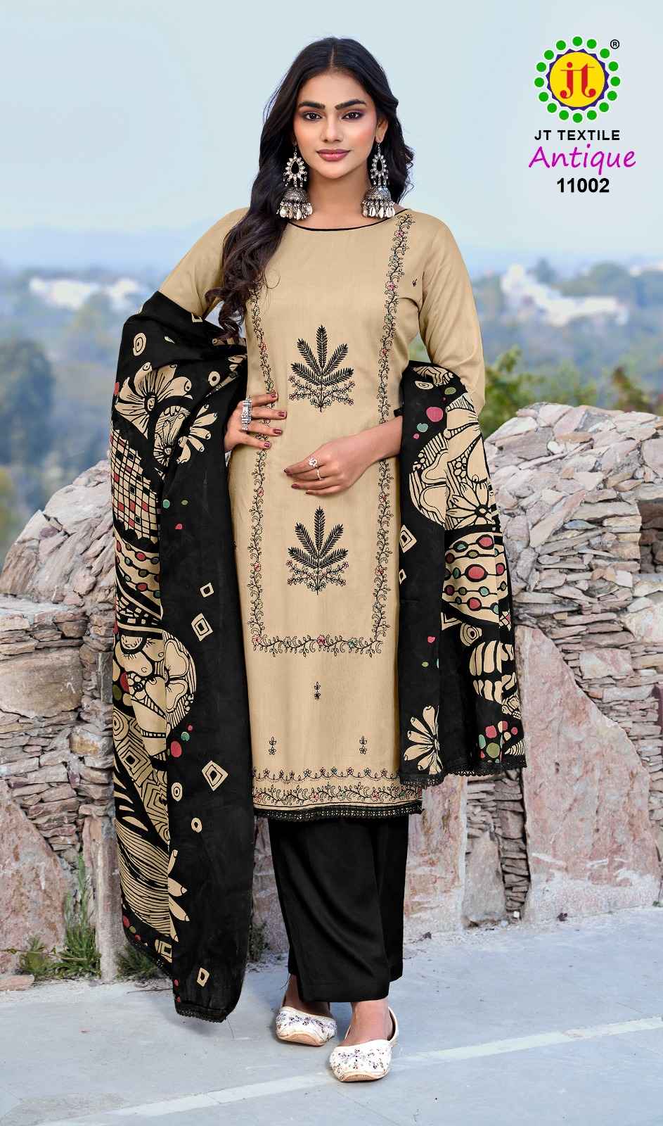 Jt Antique Vol 11 Rayon Dress Material 5 pcs Catalogue