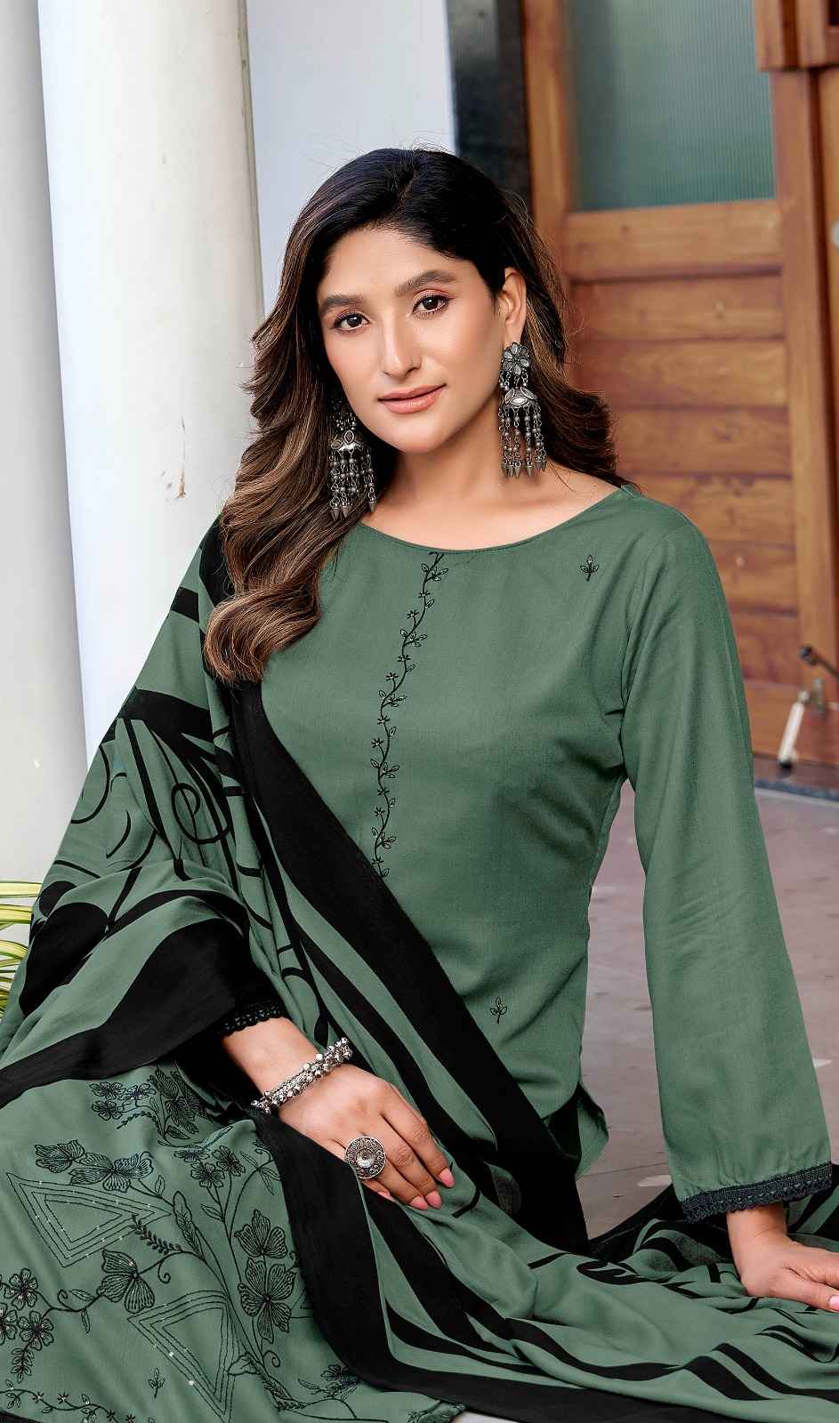 Jt Black Stone Vol 35 Rayon Dress Material 5 pcs Catalogue