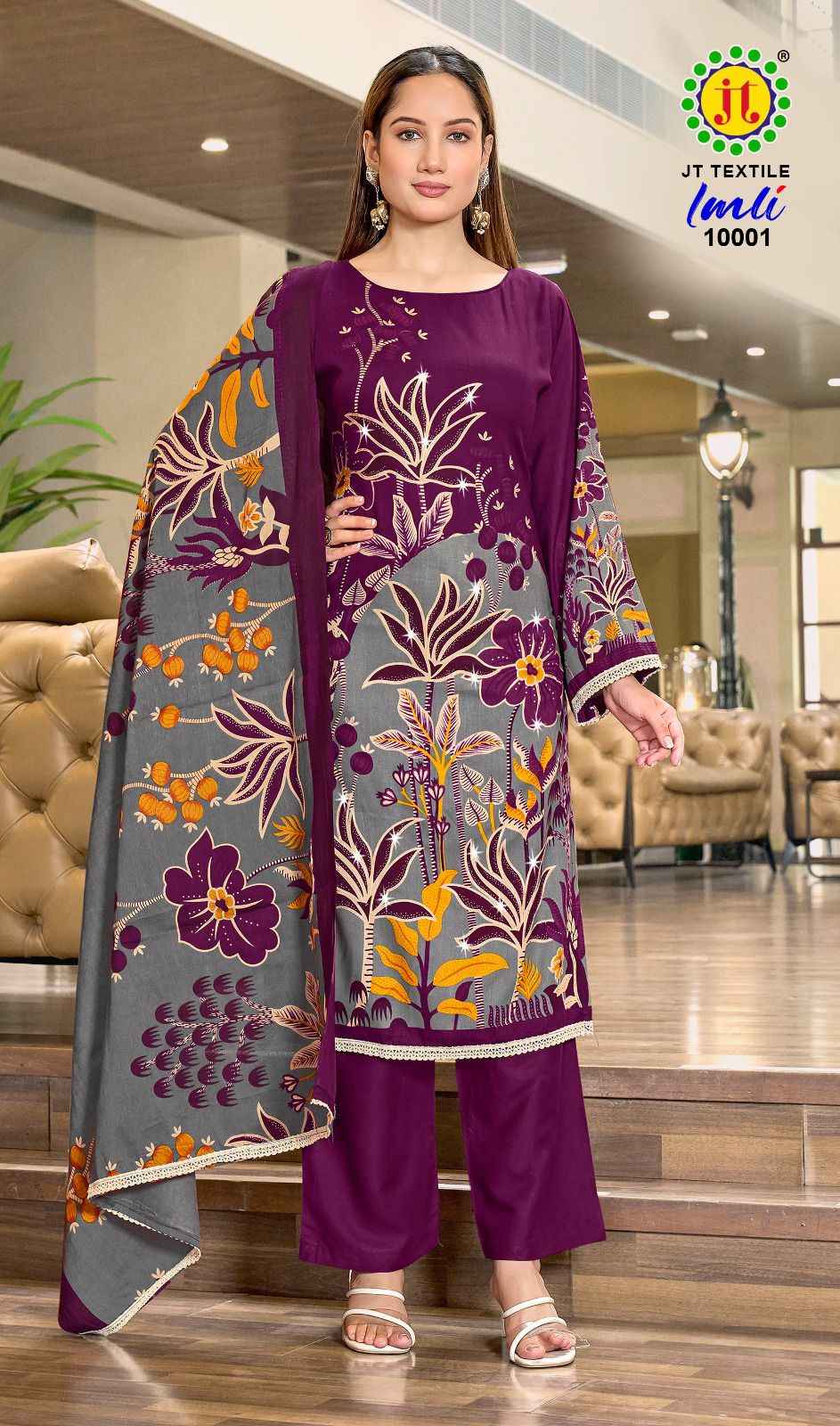 Jt Imli Vol 10 Rayon Dress Material 5 pcs Catalogue