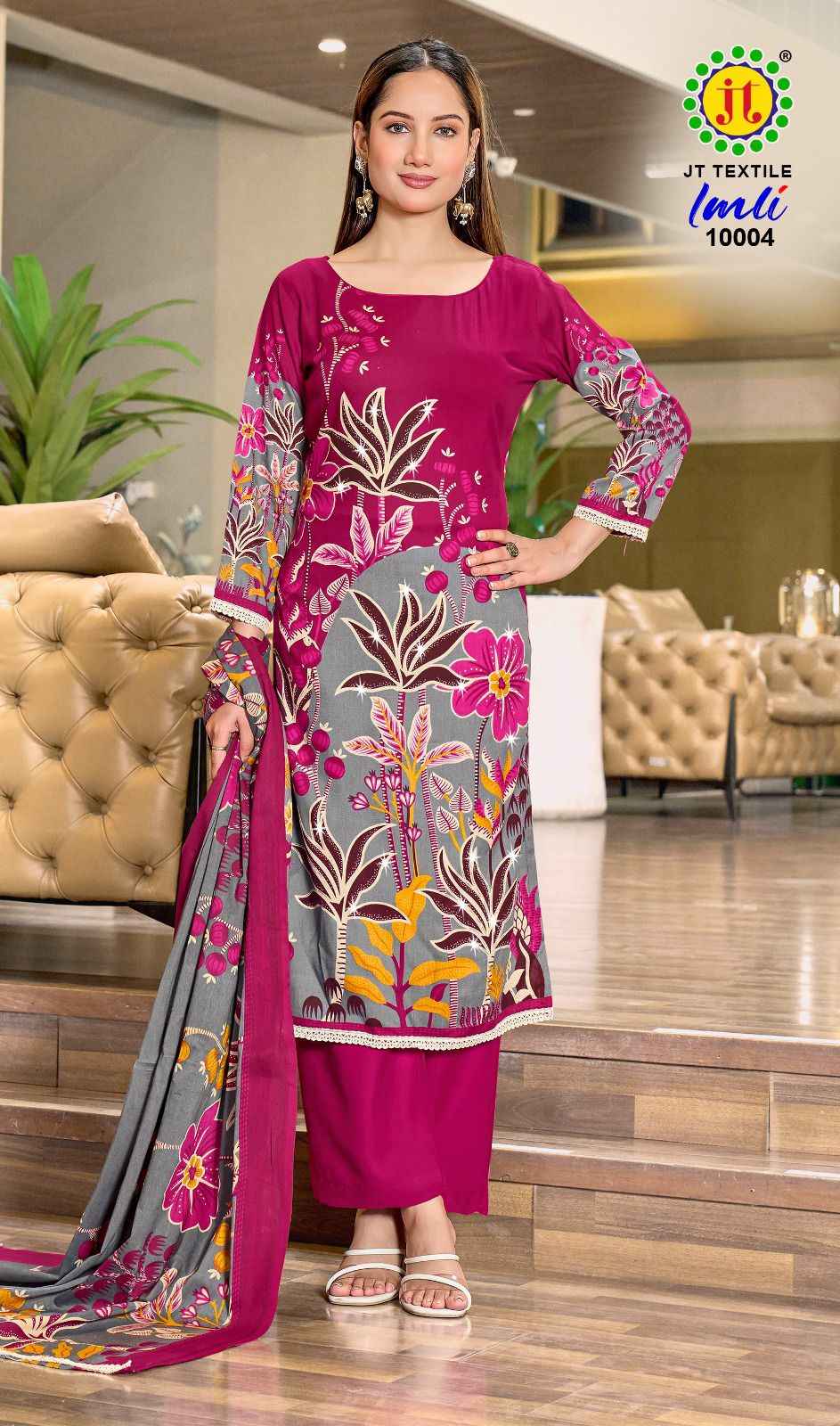 Jt Imli Vol 10 Rayon Dress Material 5 pcs Catalogue