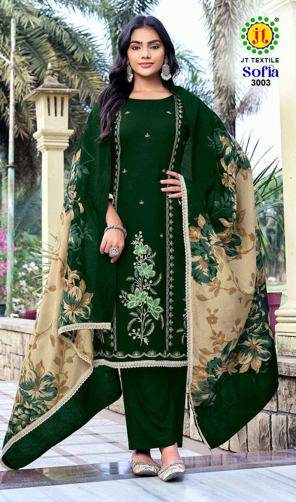 Jt Sofia Vol 3 Rayon Dress Material 5 pcs Catalogue